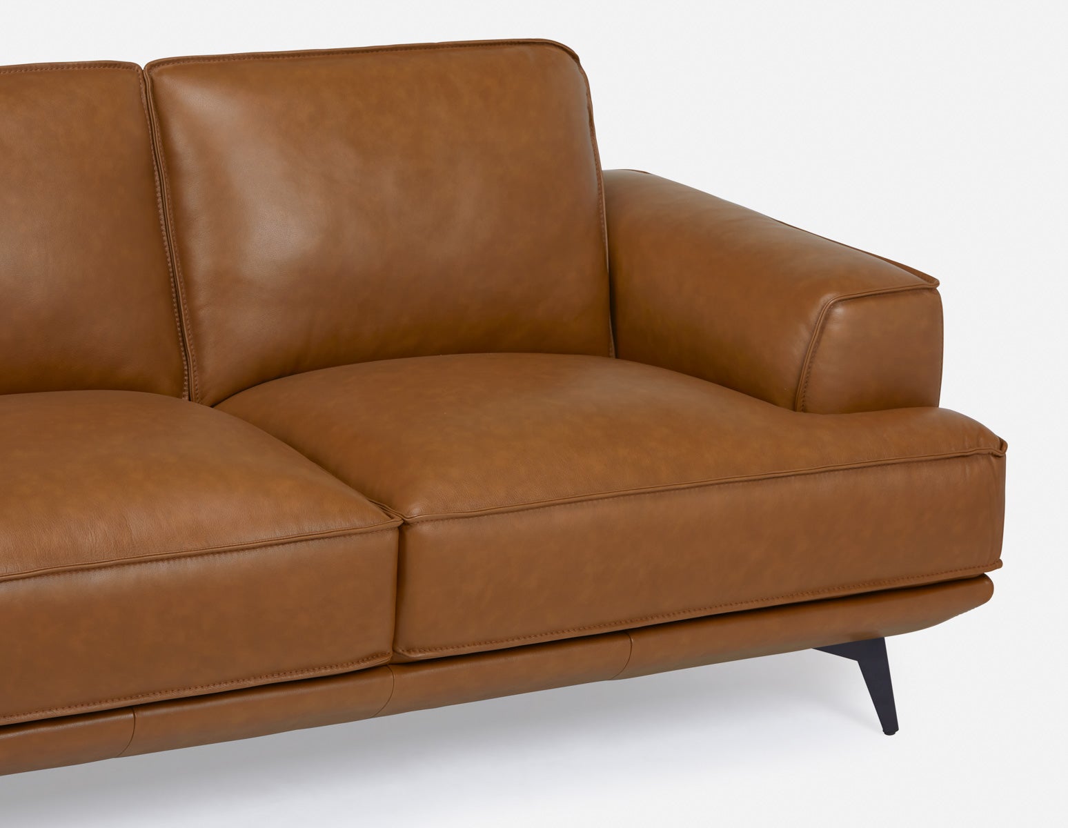 ALPHA causeuse 100% cuir du milieu du siècle undefined