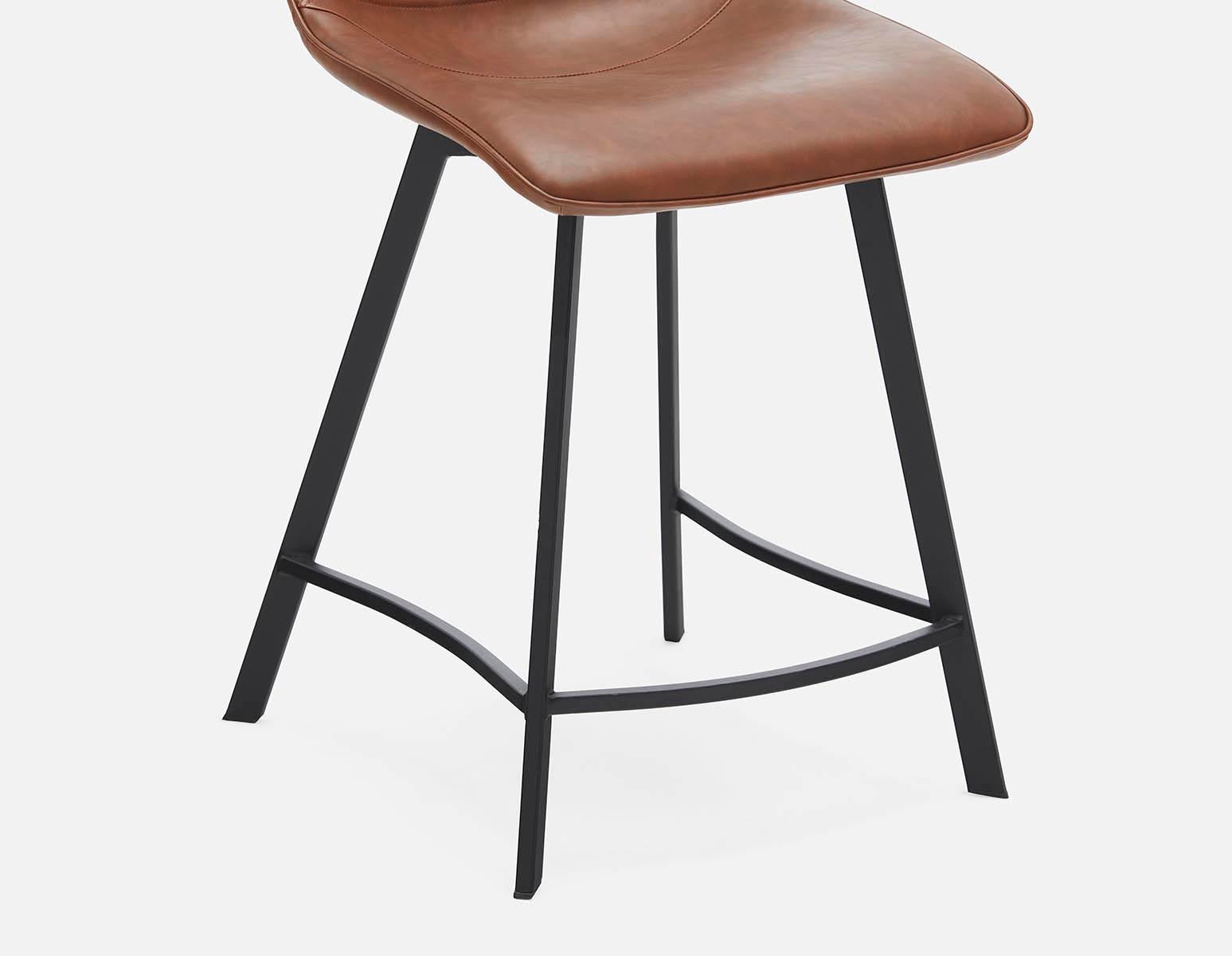 MALI tabouret de comptoir moderne avec dossier 61 cm undefined