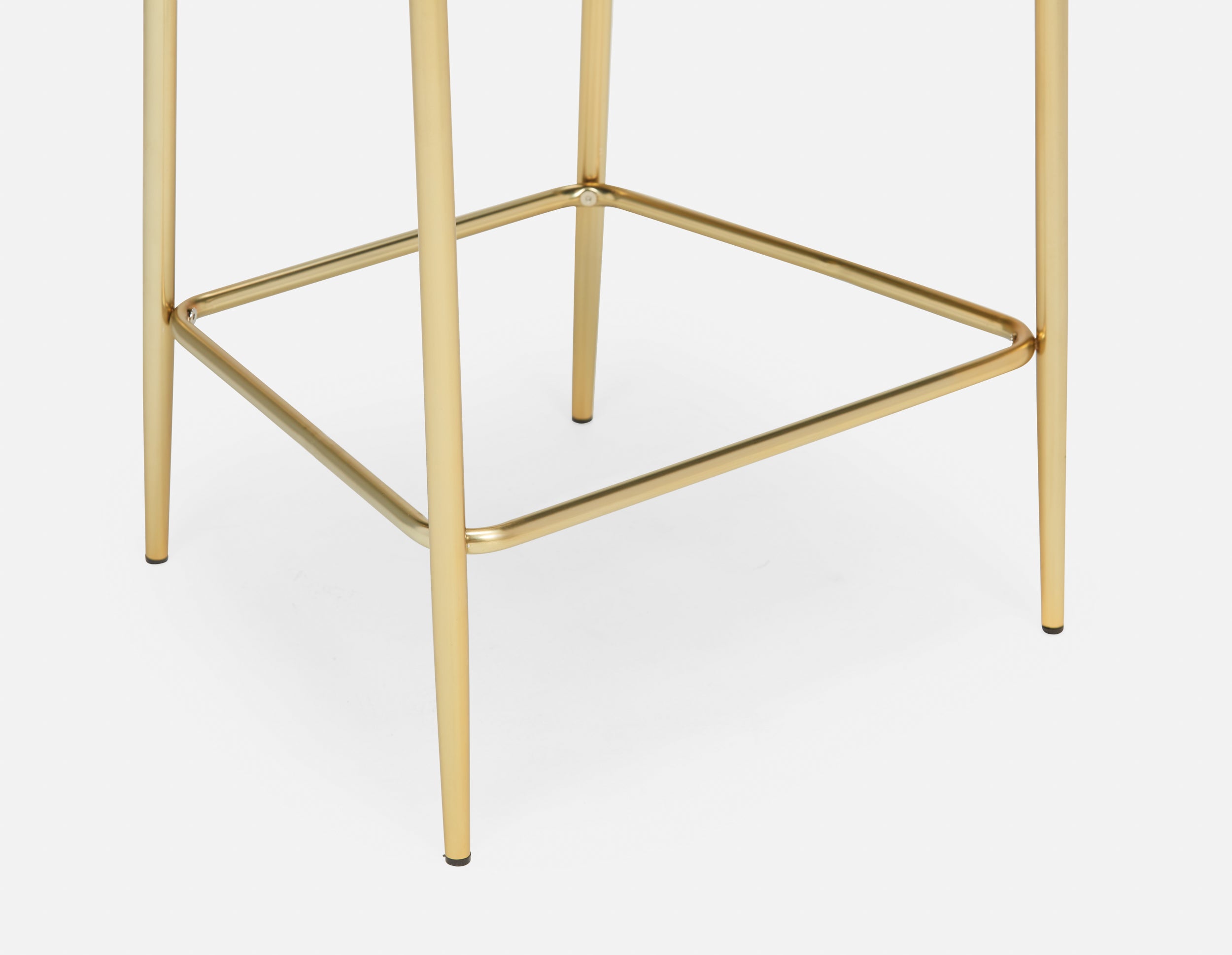 TAURO tabouret en velours, structure plaquée or, hauteur du siège 66cm undefined