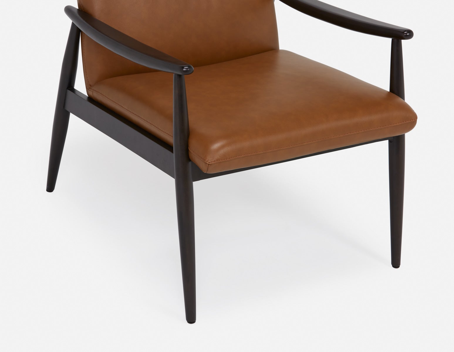 LATONA 100% leather mid-century modern accent chair undefined