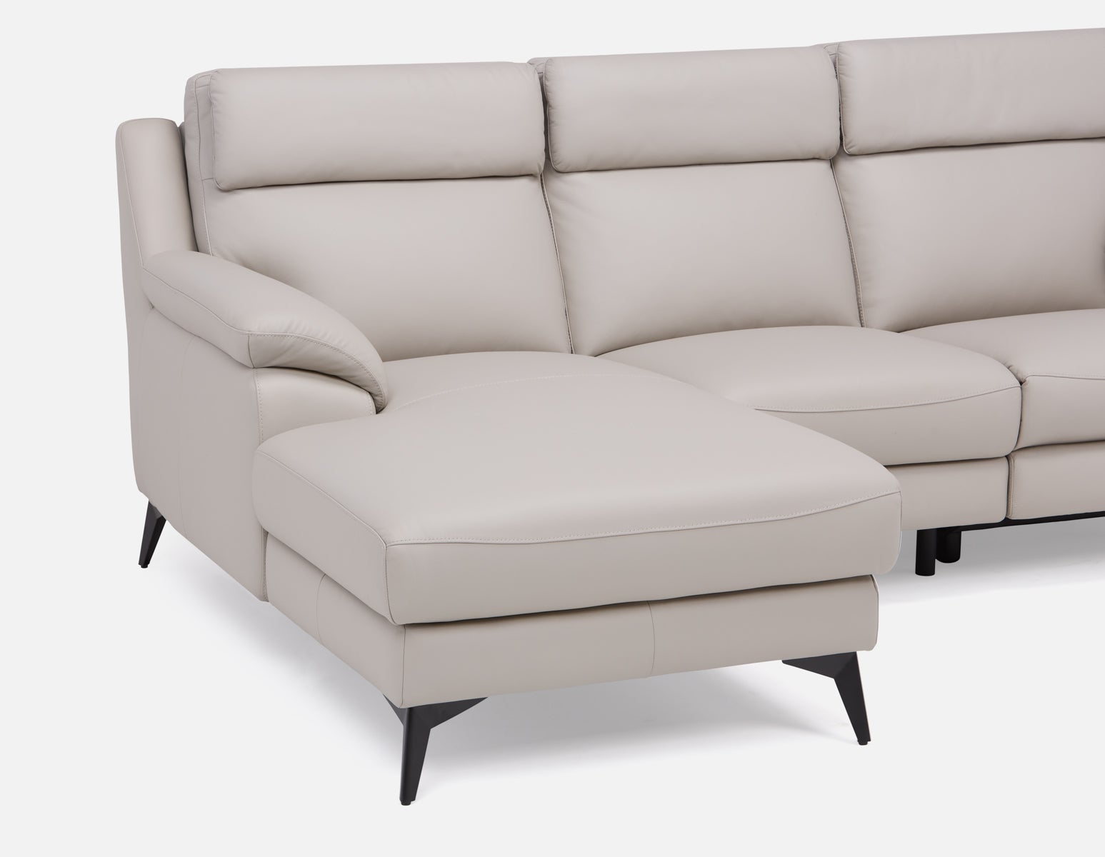 GIRONA 100% leather power reclining left-facing sectional sofa undefined