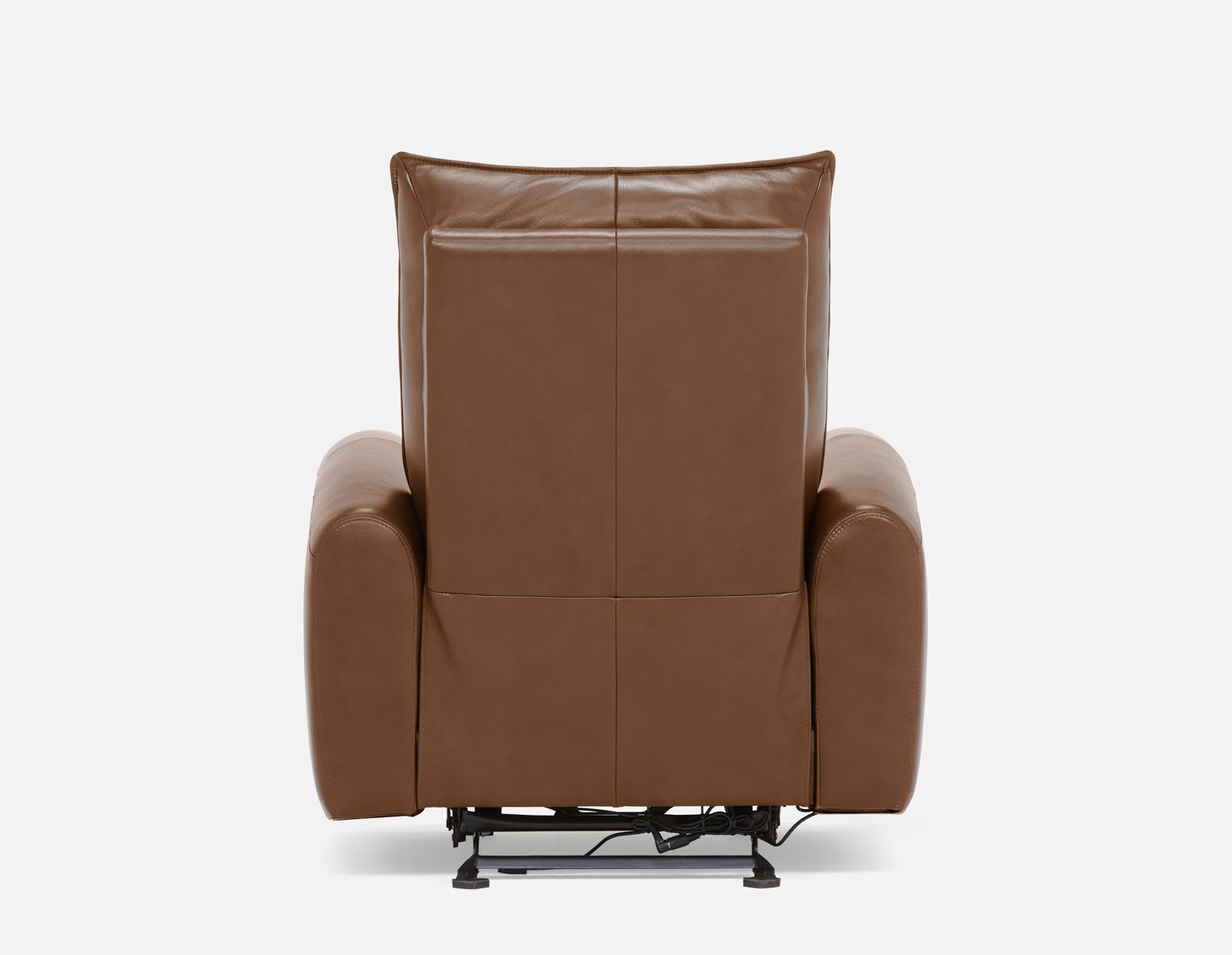 CALVERO contemporary power-reclining and glider 100% leather armchair with usb port undefined