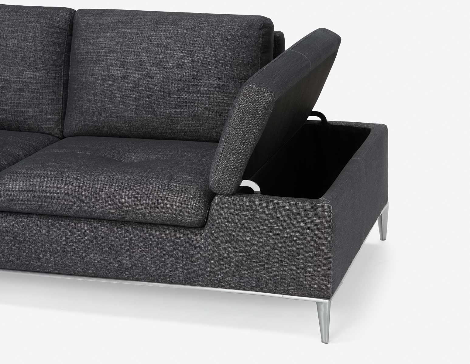 ANDREW left-facing sectional sofa in performance fabric undefined