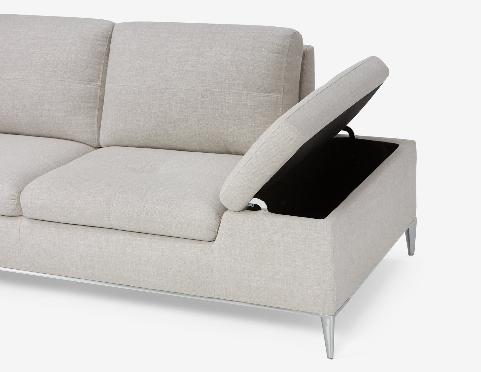 ANDREW canapé d'angle côté gauche en tissu performant undefined