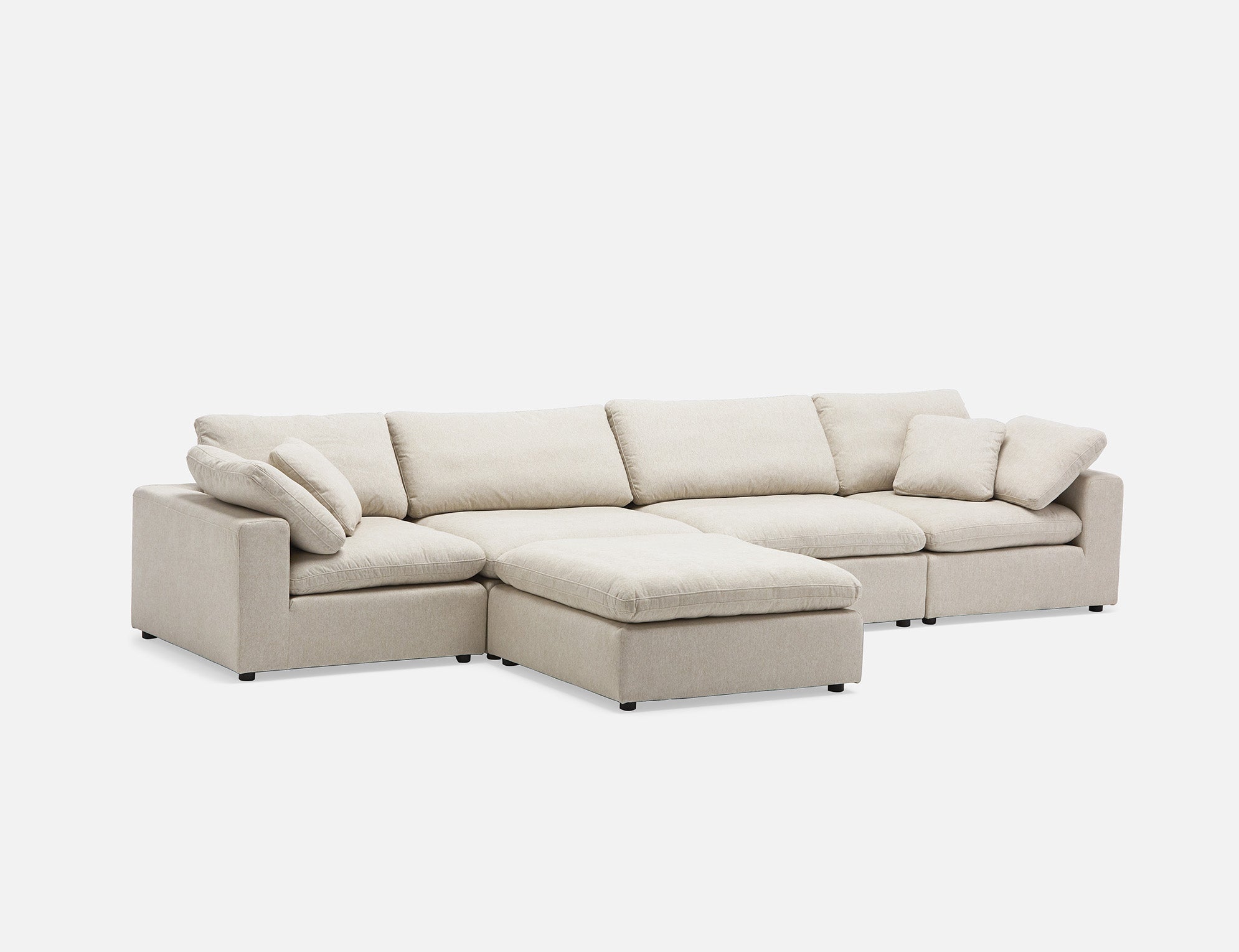 SOFT contemporary 5-pc modular sectional sofa undefined