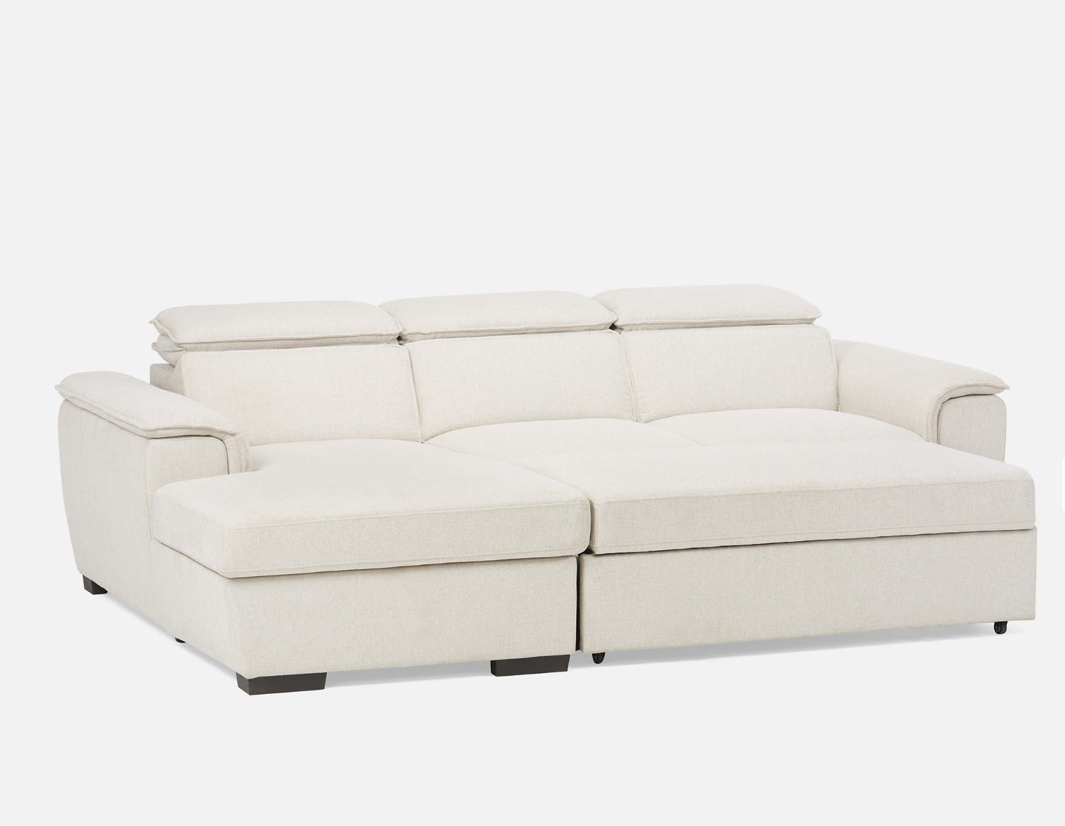ODETTE contemporary left-facing sectional sofa-bed with storage undefined