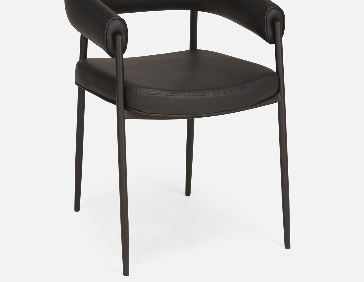 TAURO leatherette chair, brushed frame undefined