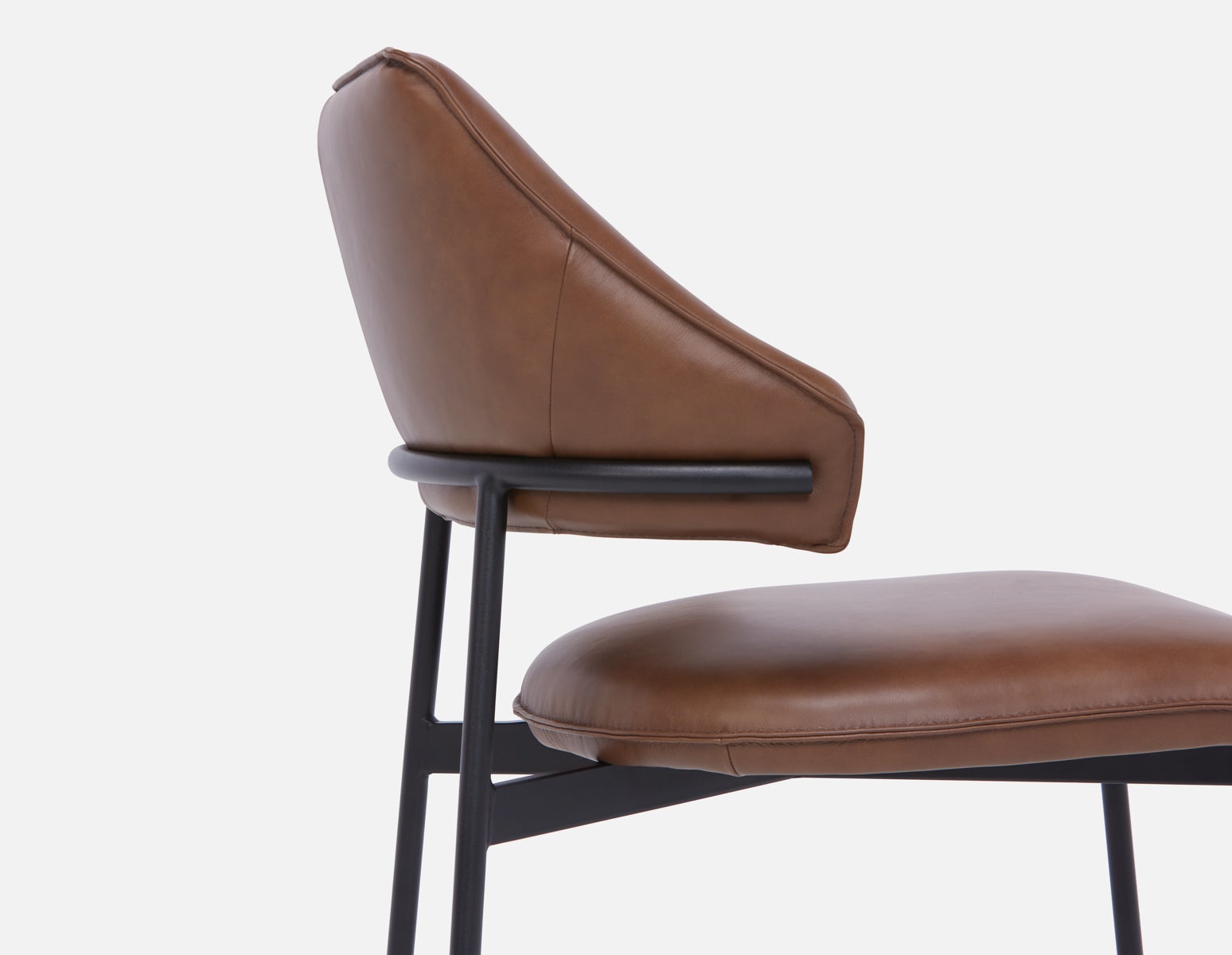 PALMA 100% leather mid-century modern dining chair undefined