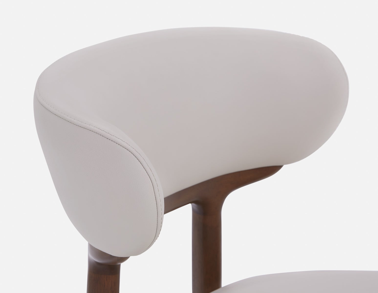 SEVILLE 100% leather mid-century counter stool 66cm undefined