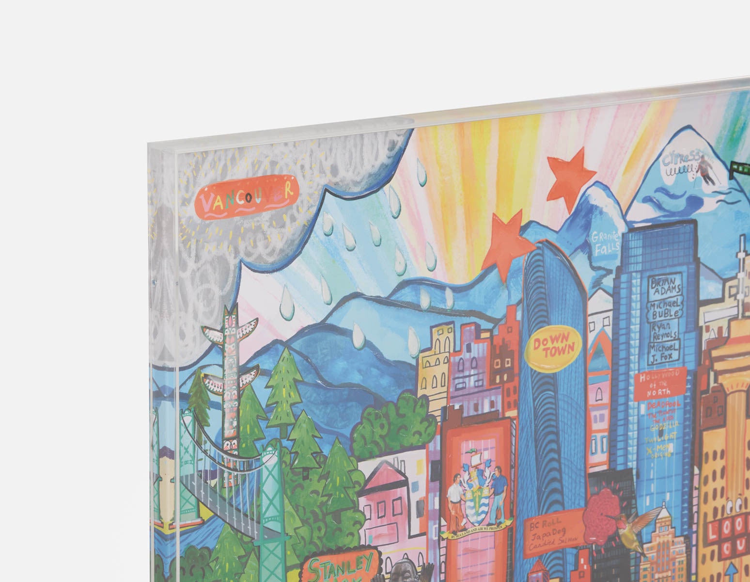 CITY YVR acrylic shadow box art 85 x 110 cm undefined