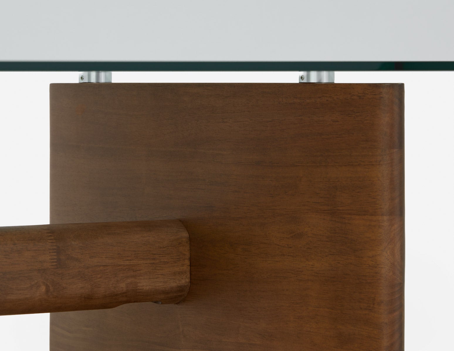 JOELLE solid rubberwood dining table with tempered glass top 200 cm undefined