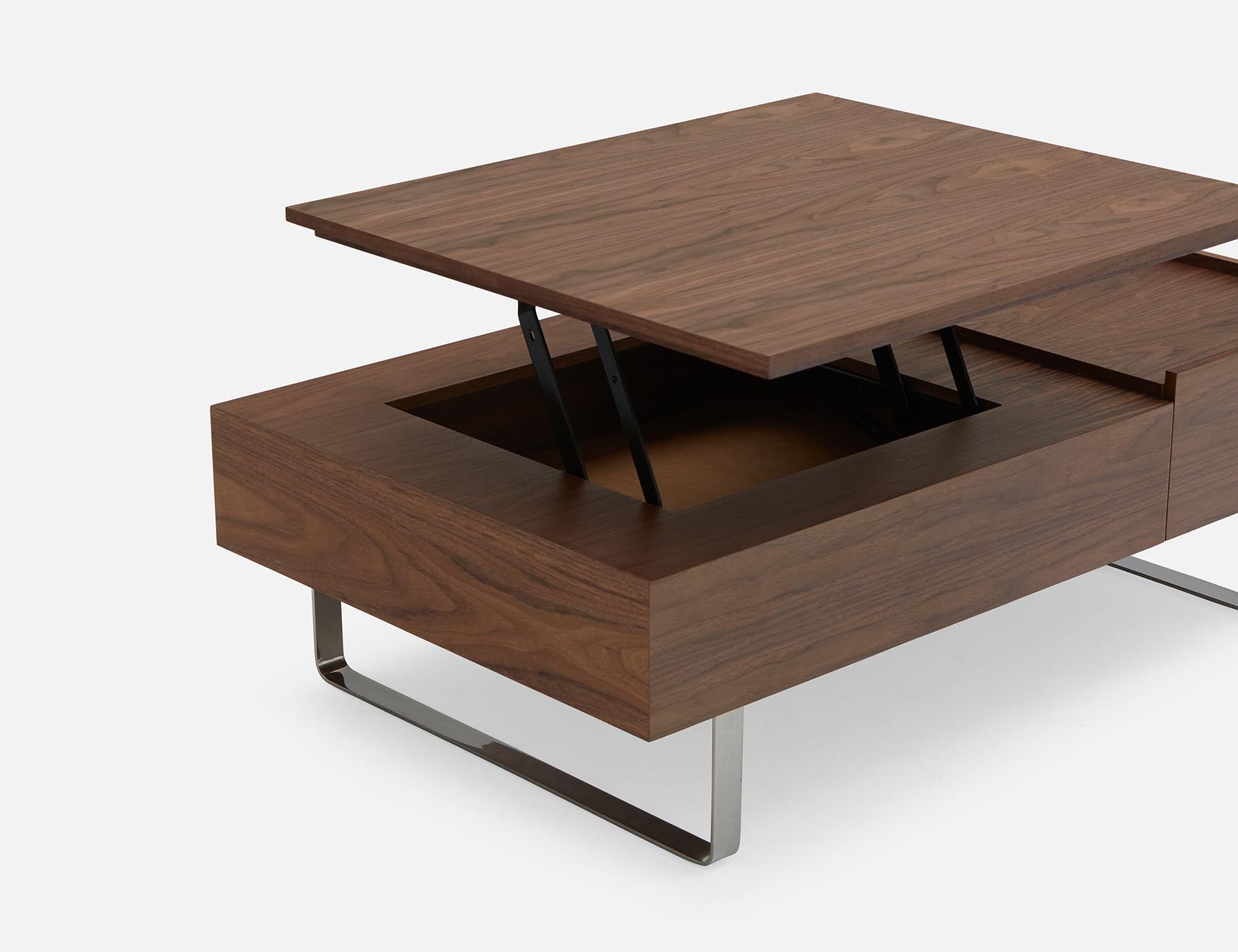 EVO walnut veneer lift-top storage coffee table 120 cm undefined