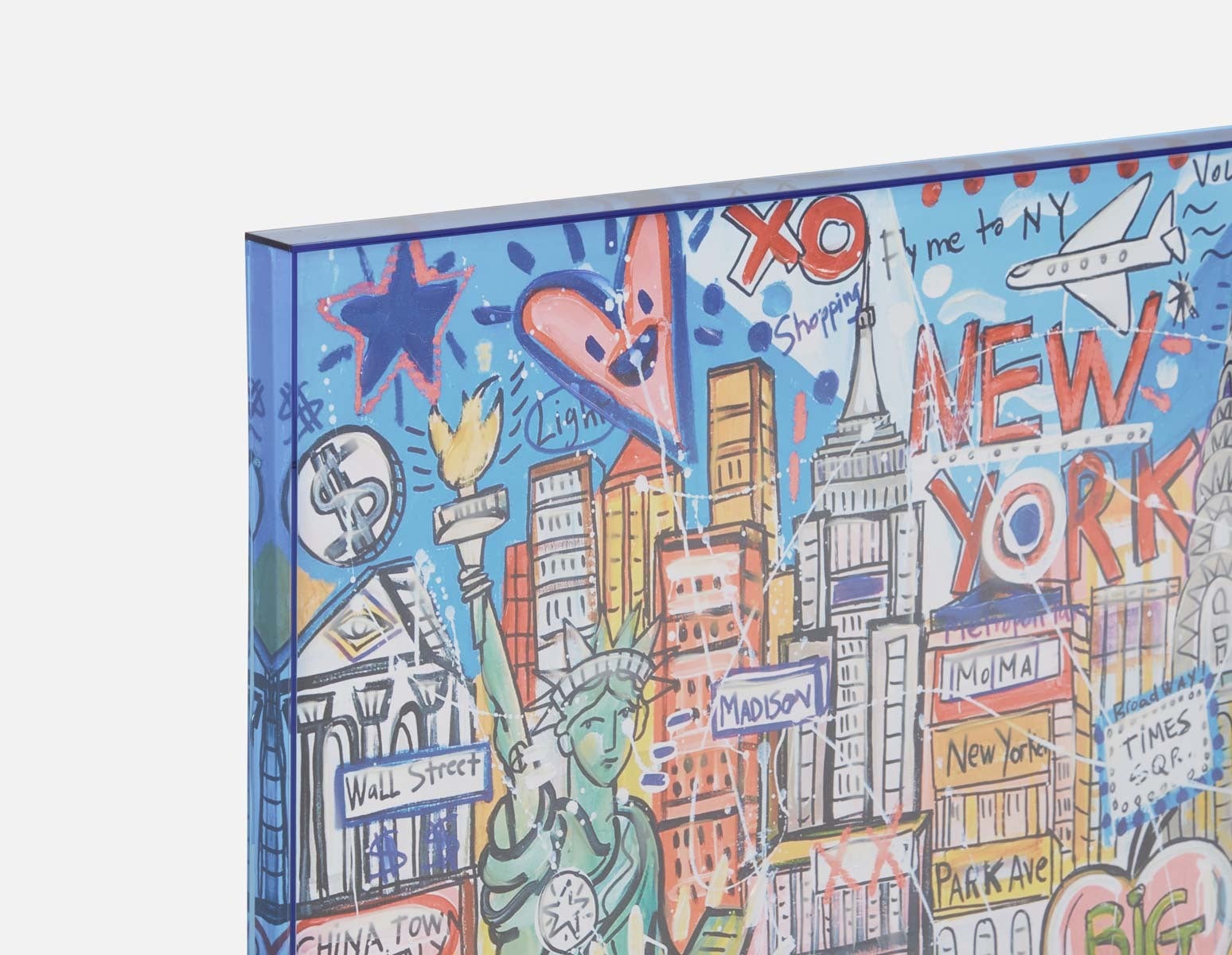 CITY JFK acrylic shadow box art 85 x 110 cm undefined