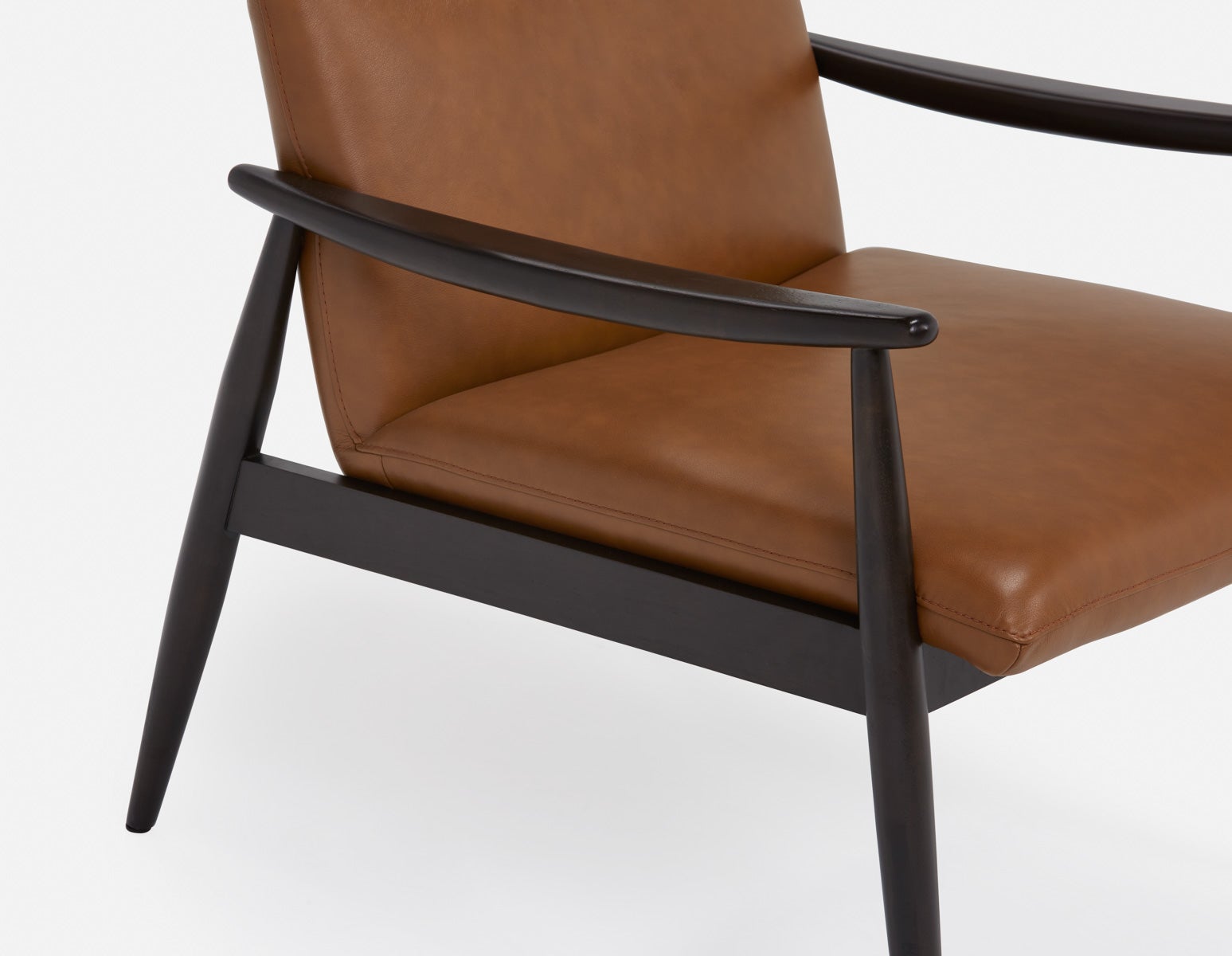 LATONA 100% leather mid-century modern accent chair undefined