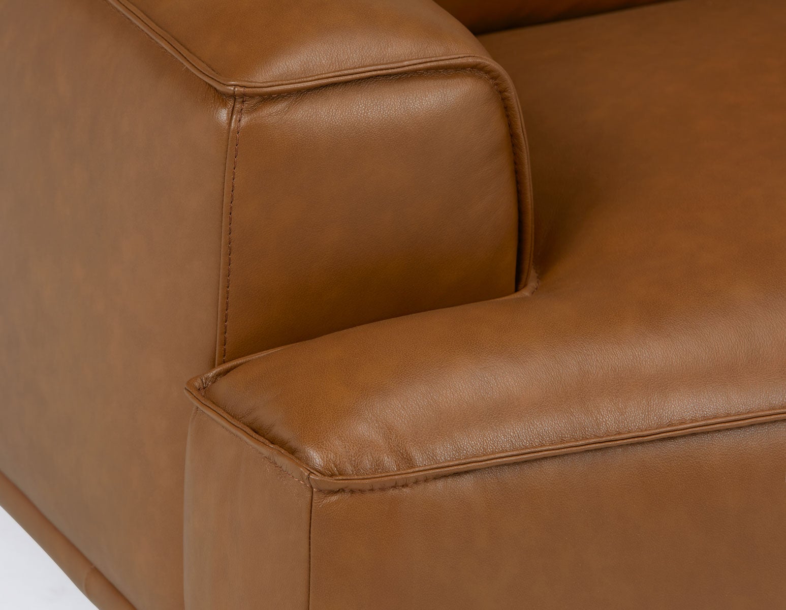 ALPHA 100% leather mid century 3-seater sofa undefined