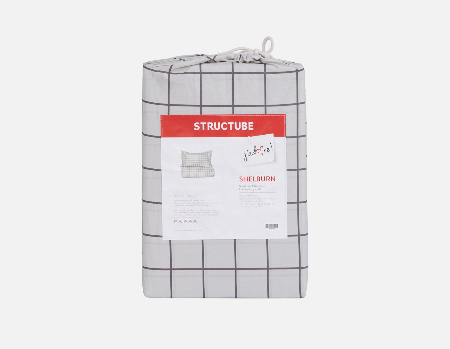 SHELBURN 3-piece queen duvet cover set undefined