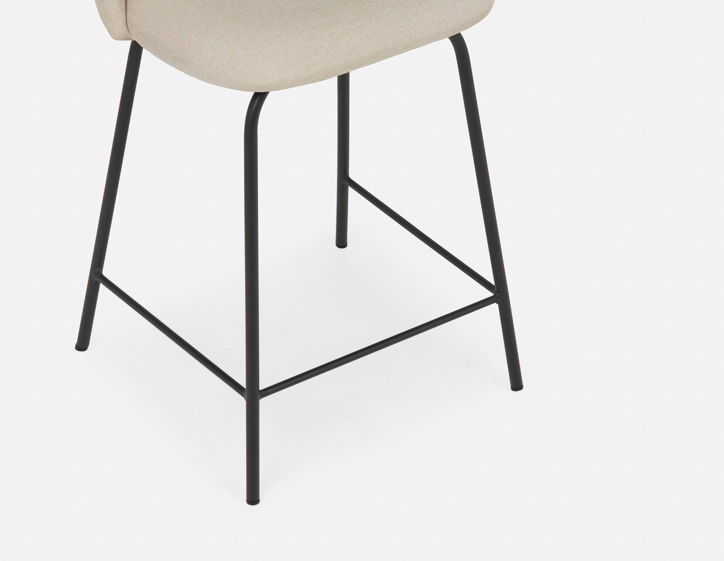 LAVAL mid-century modern counter stool with backrest 61 cm undefined