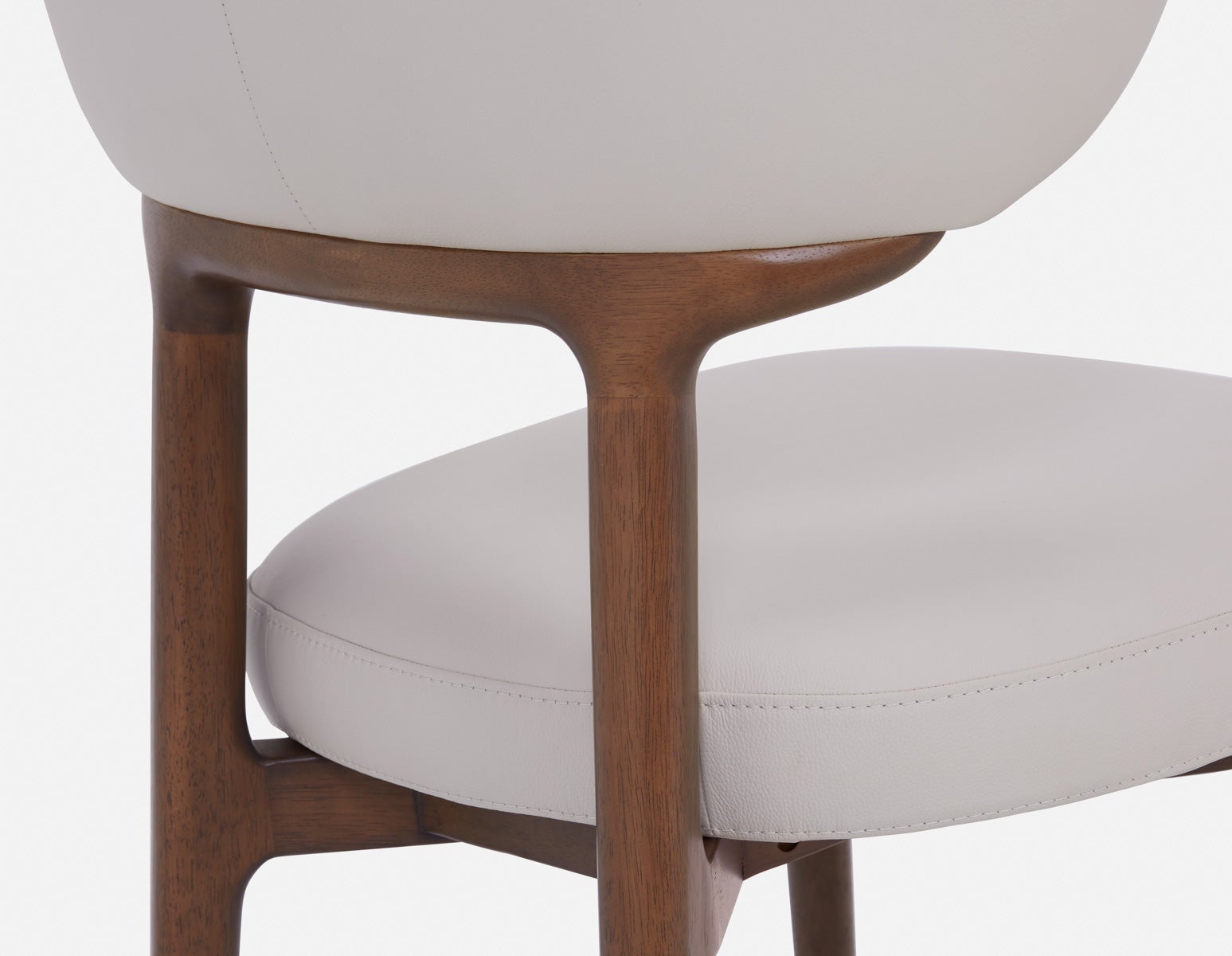 SEVILLE 100% leather mid-century counter stool 66cm undefined