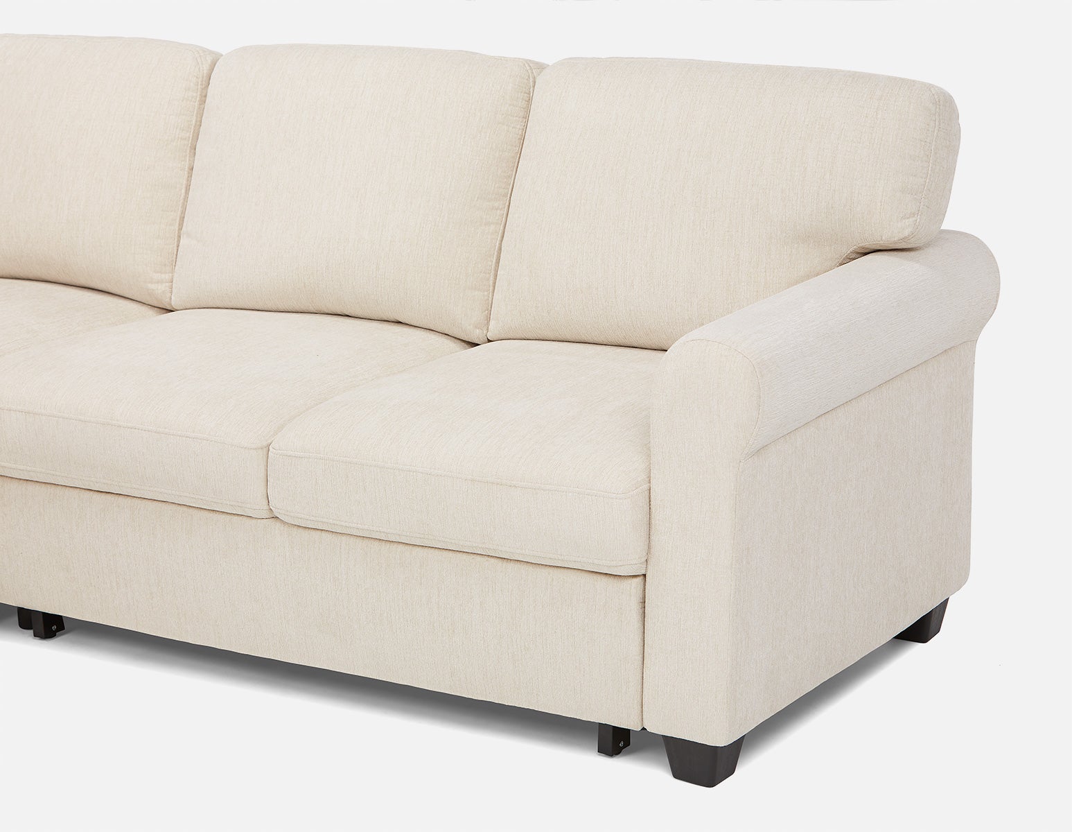 DELPHINE traditional left-facing sectional sofa-bed with storage undefined