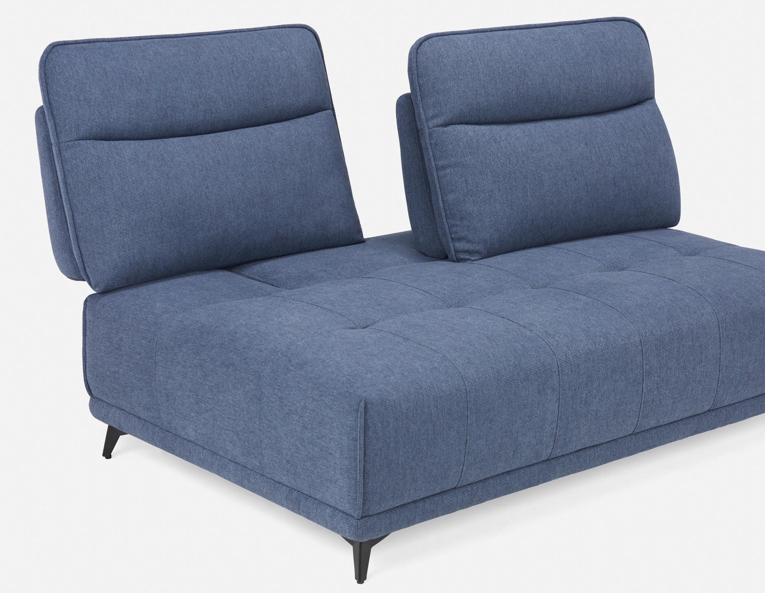 SIMON modern contemporary armless loveseat with adjustable backrest undefined