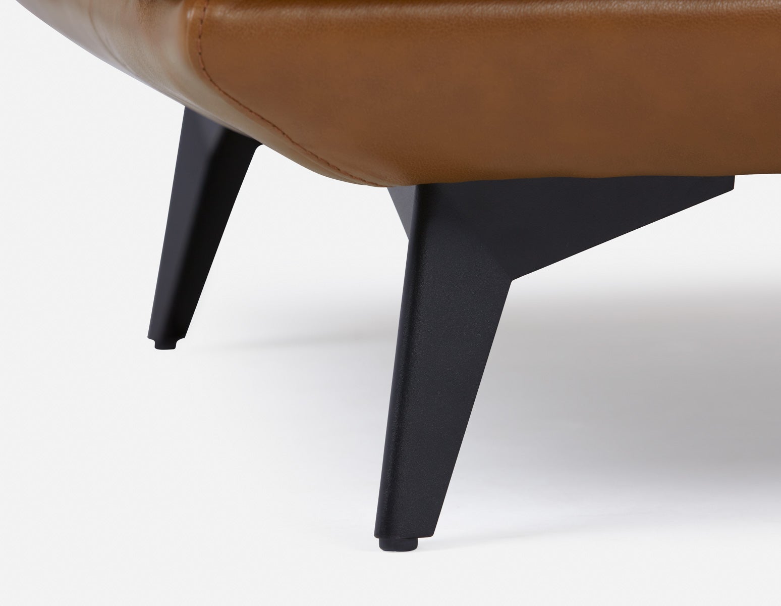 ALPHA 100% leather mid century 3-seater sofa undefined