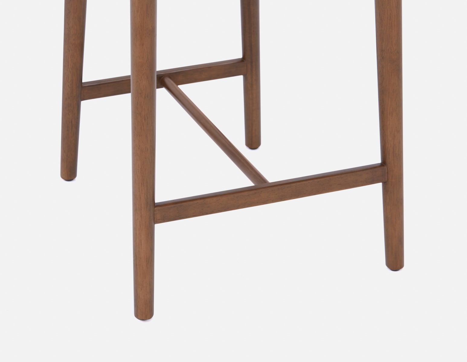 SEVILLE 100% leather mid-century counter stool 66cm undefined