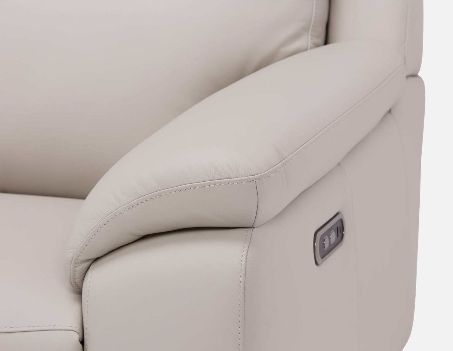 GIRONA 100% leather power reclining left-facing sectional sofa undefined