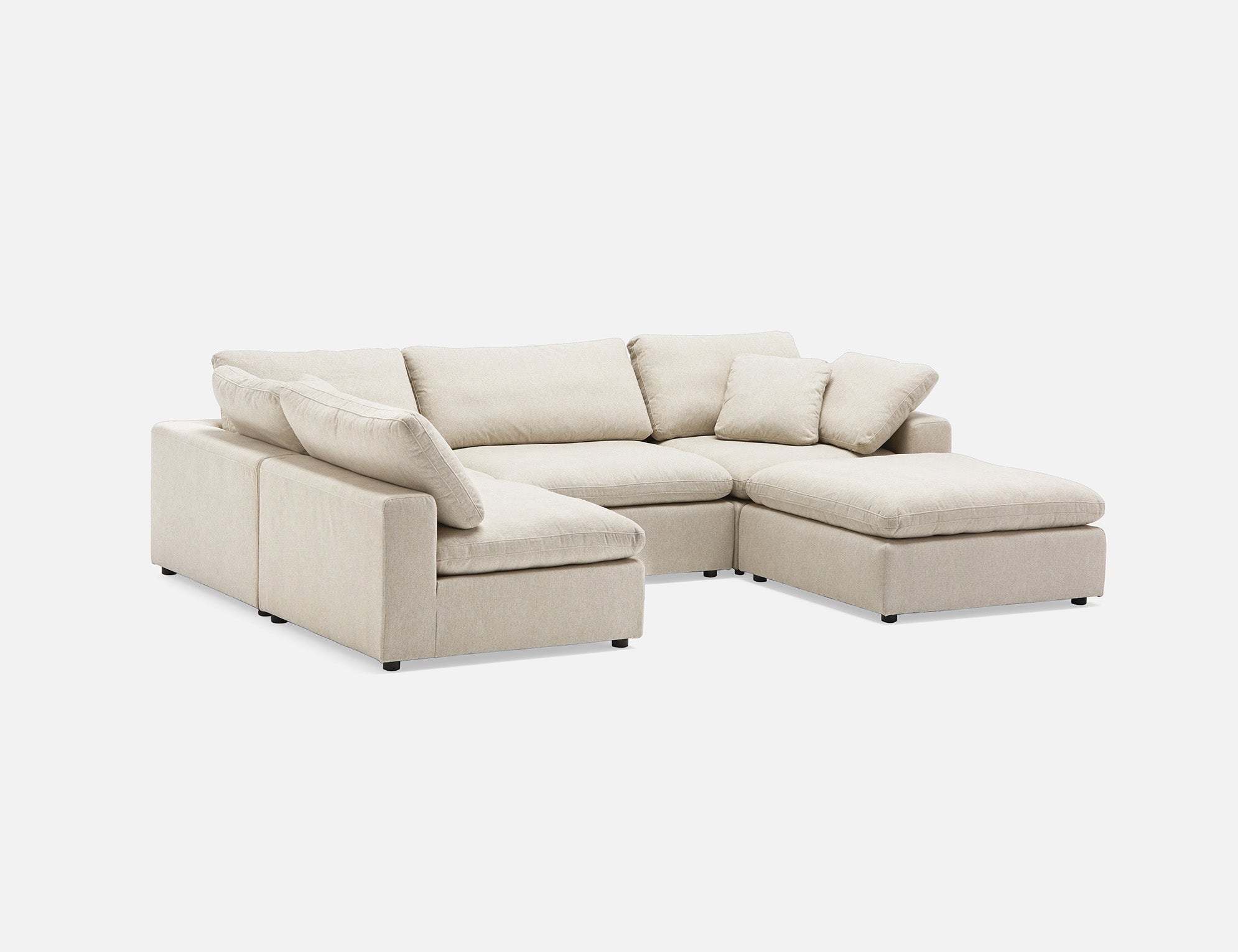 SOFT contemporary 5-pc modular sectional sofa undefined