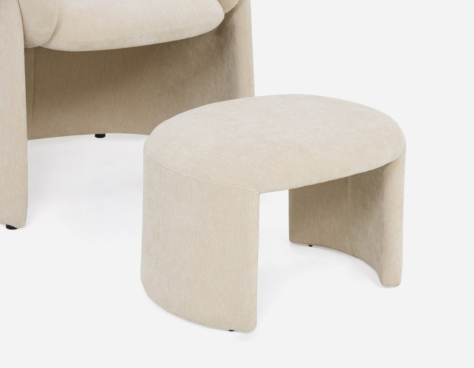 HANCHA modern accent chair with ottoman undefined