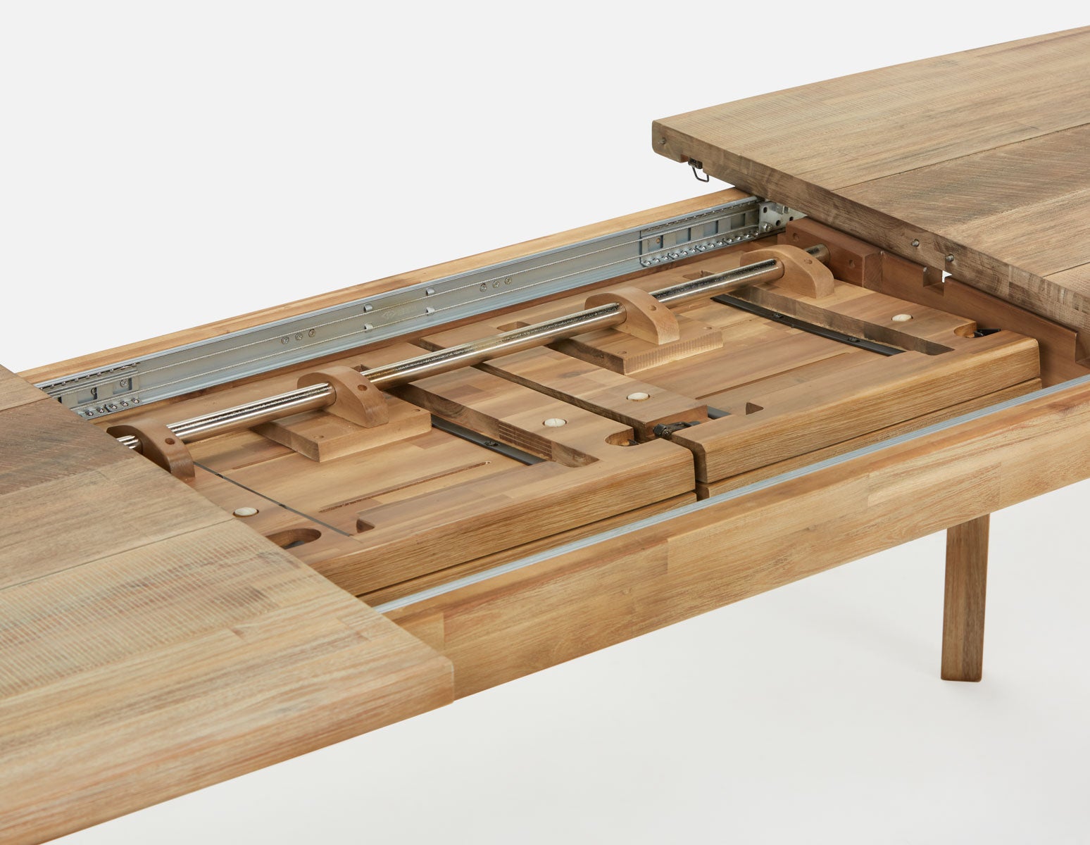 DALTON rustic farmhouse extendable acacia wood dining table 180cm undefined