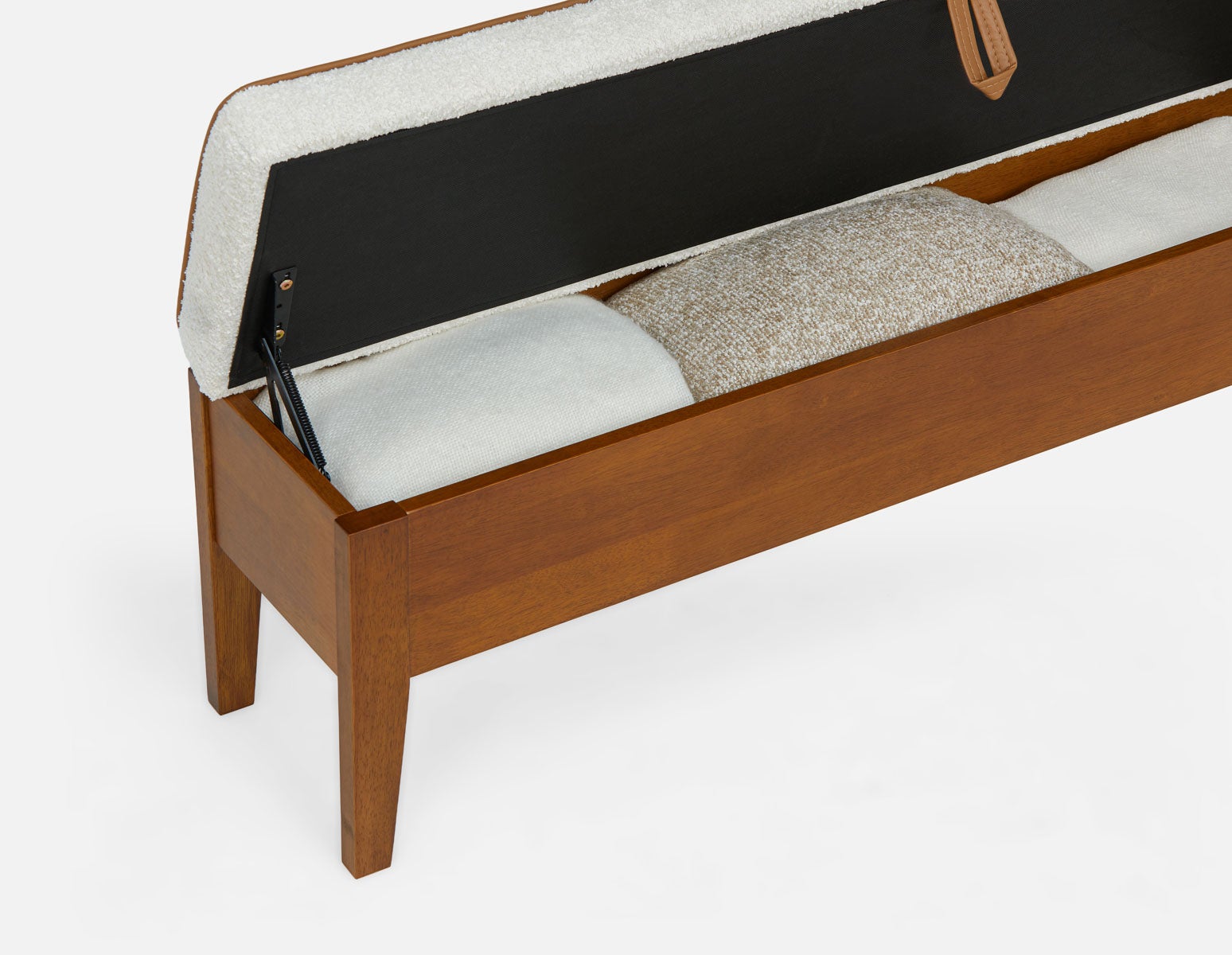 BENA mid-century modern storage bench undefined