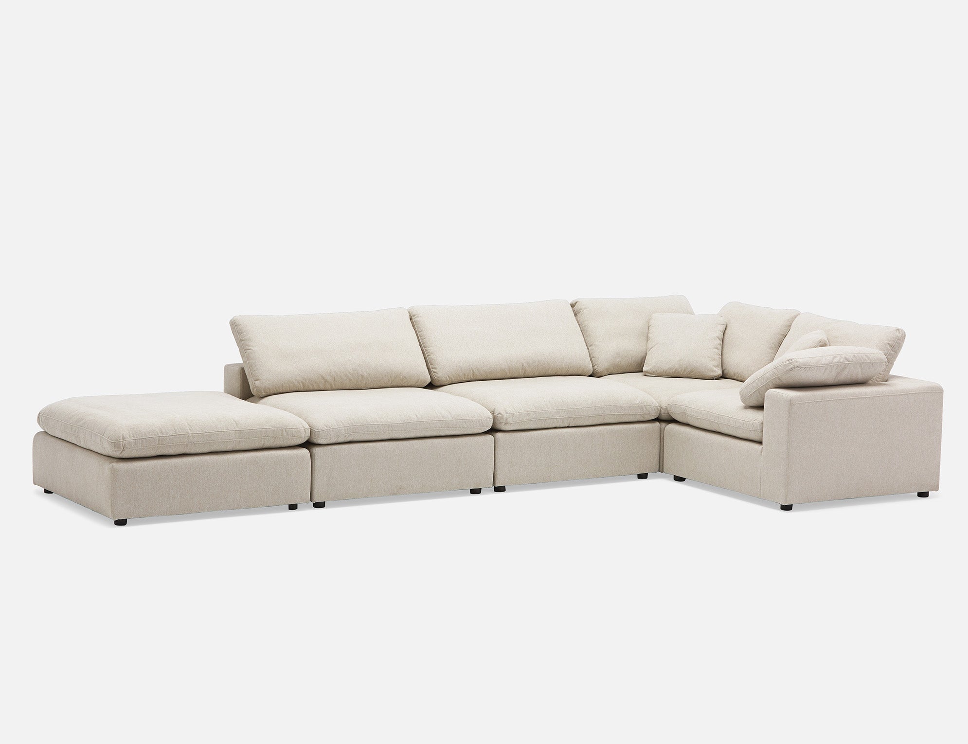 SOFT contemporary 5-pc modular sectional sofa undefined