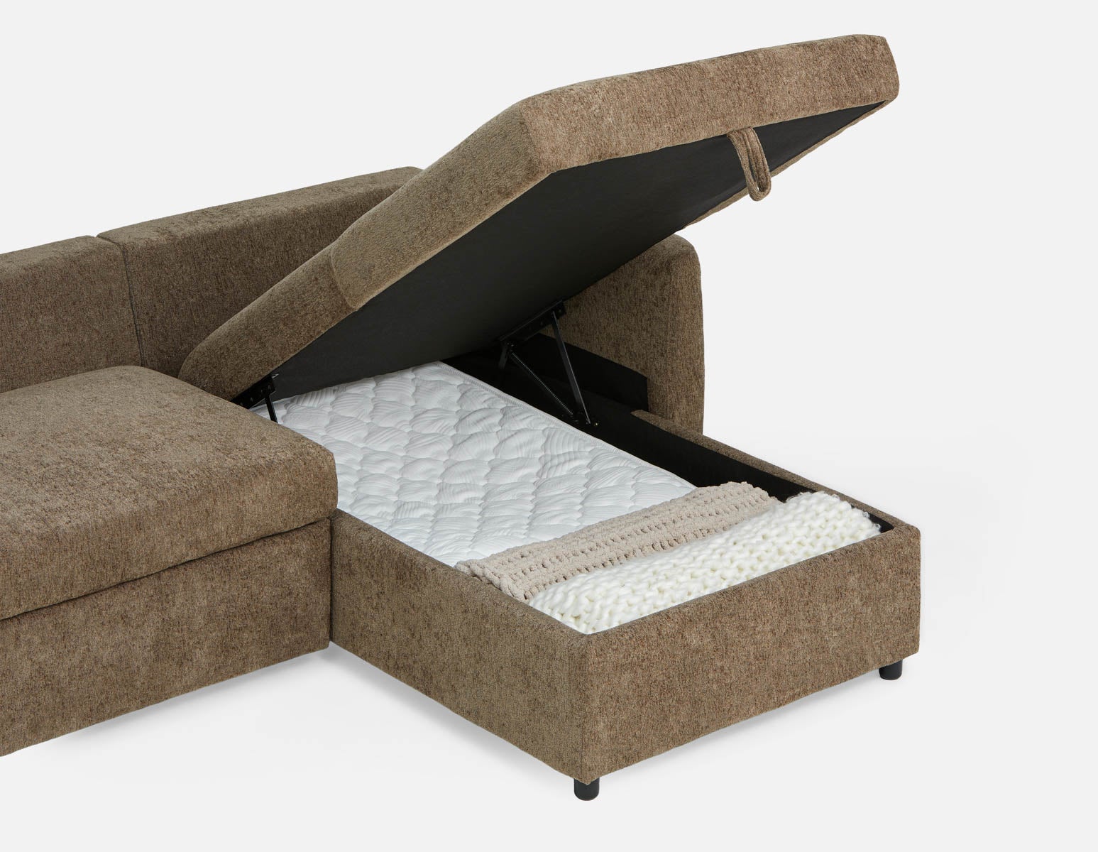 JANICE modern interchangeable storage sectional sofa-bed undefined