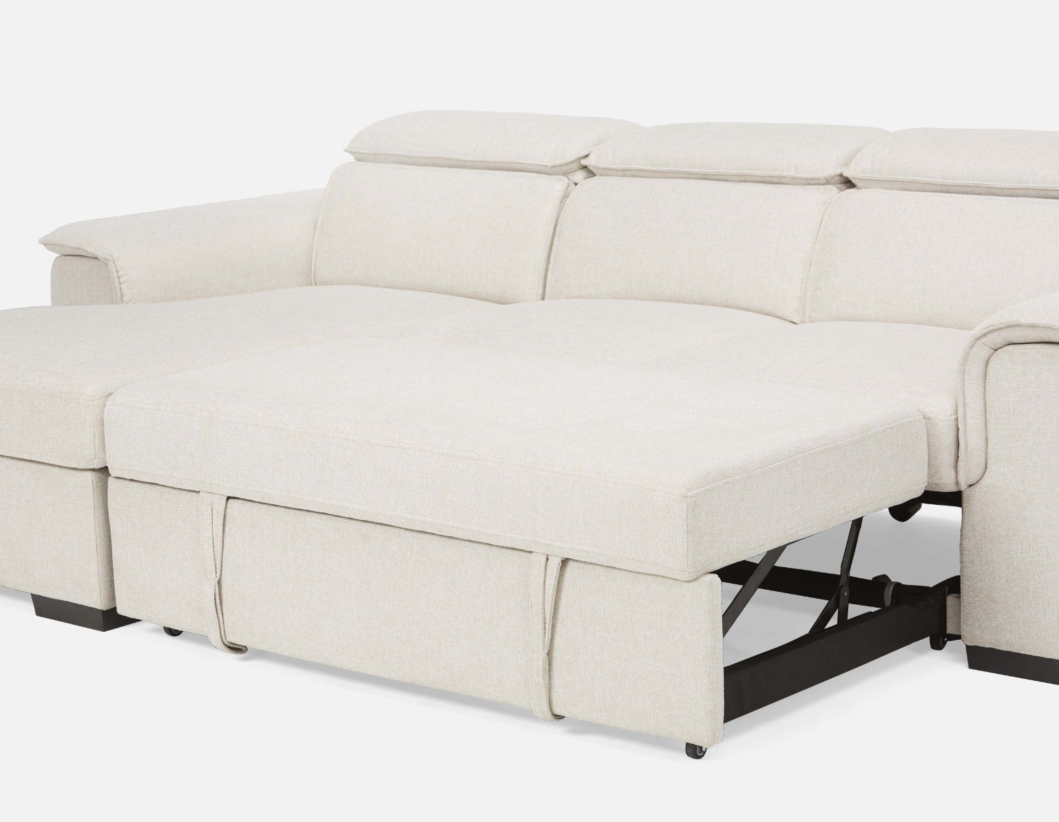 ODETTE contemporary left-facing sectional sofa-bed with storage undefined