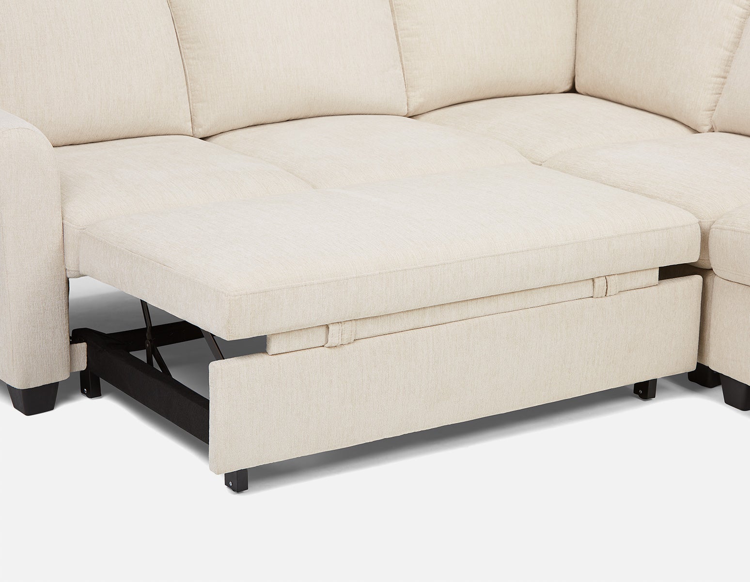 DELPHINE traditional right-facing sectional sofa-bed with storage undefined