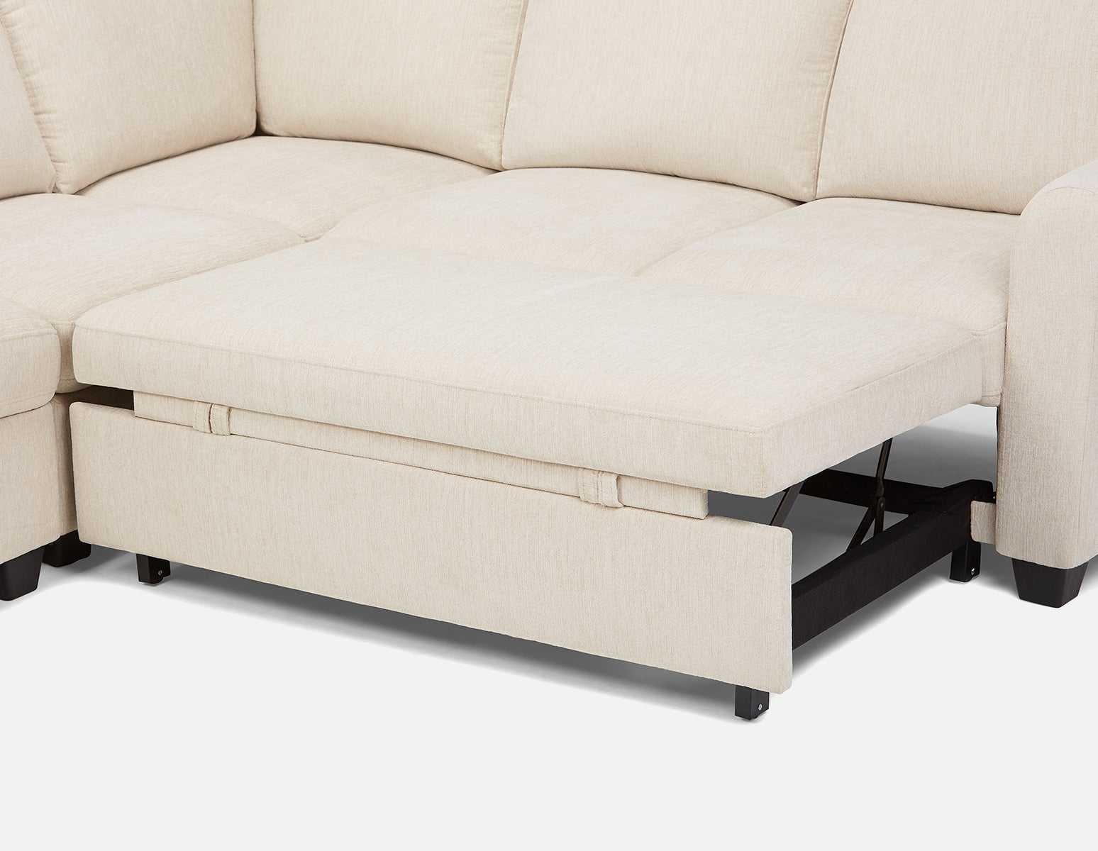 DELPHINE traditional left-facing sectional sofa-bed with storage undefined