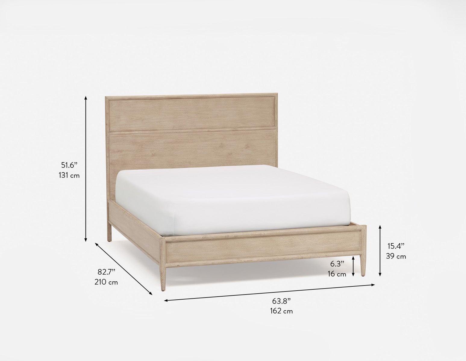 SAHARA grand lit style minimaliste scandinave undefined