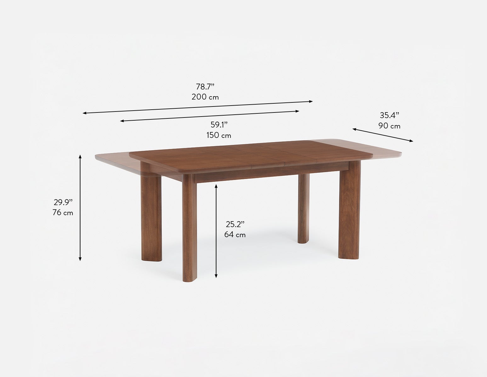 PALMO modern-retro extendable dining table 150 to 200cm undefined