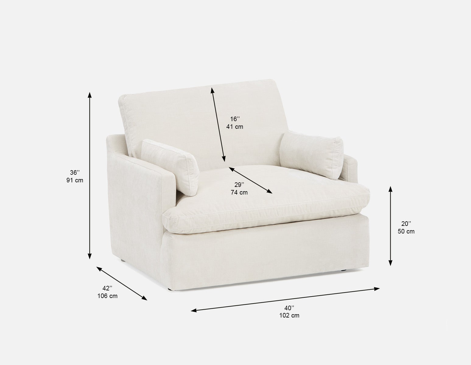 CHABLIS armchair 40" superior comfort undefined