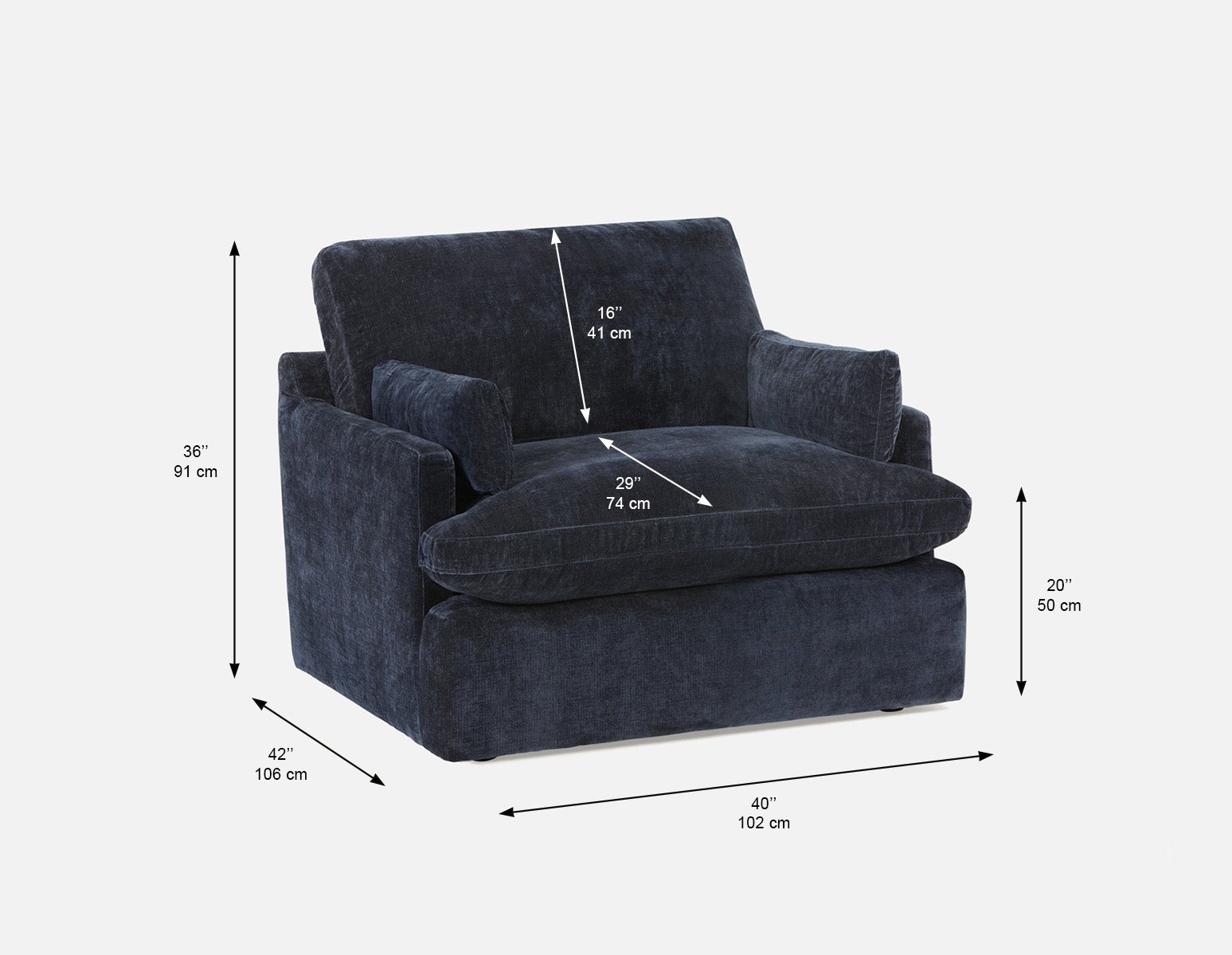 CHABLIS armchair 40" superior comfort undefined