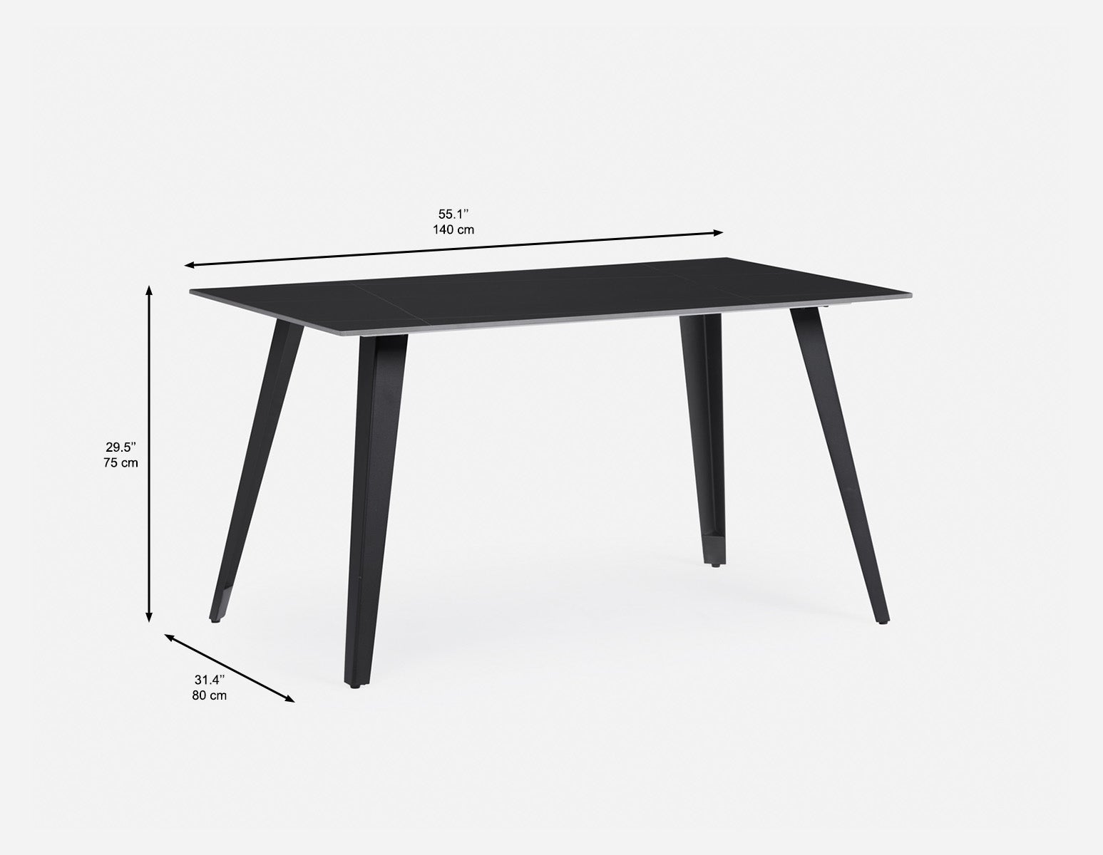 TUVE modern contemporary dining table 140cm undefined