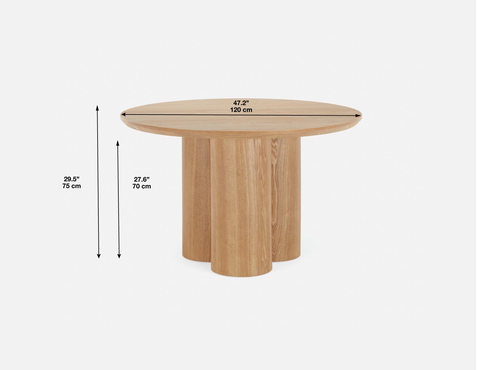 GUIDO table de salle à manger ronde minimaliste moderne 120 cm undefined