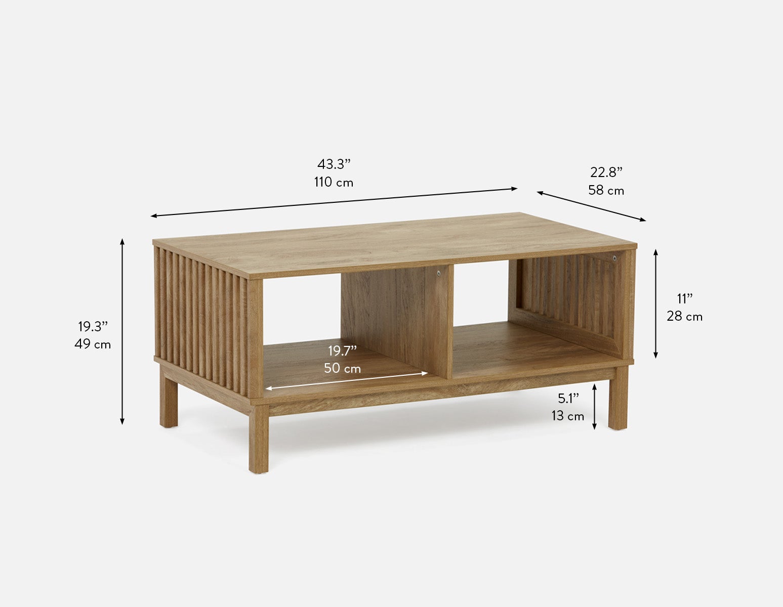 RIONA japandi style coffee table undefined