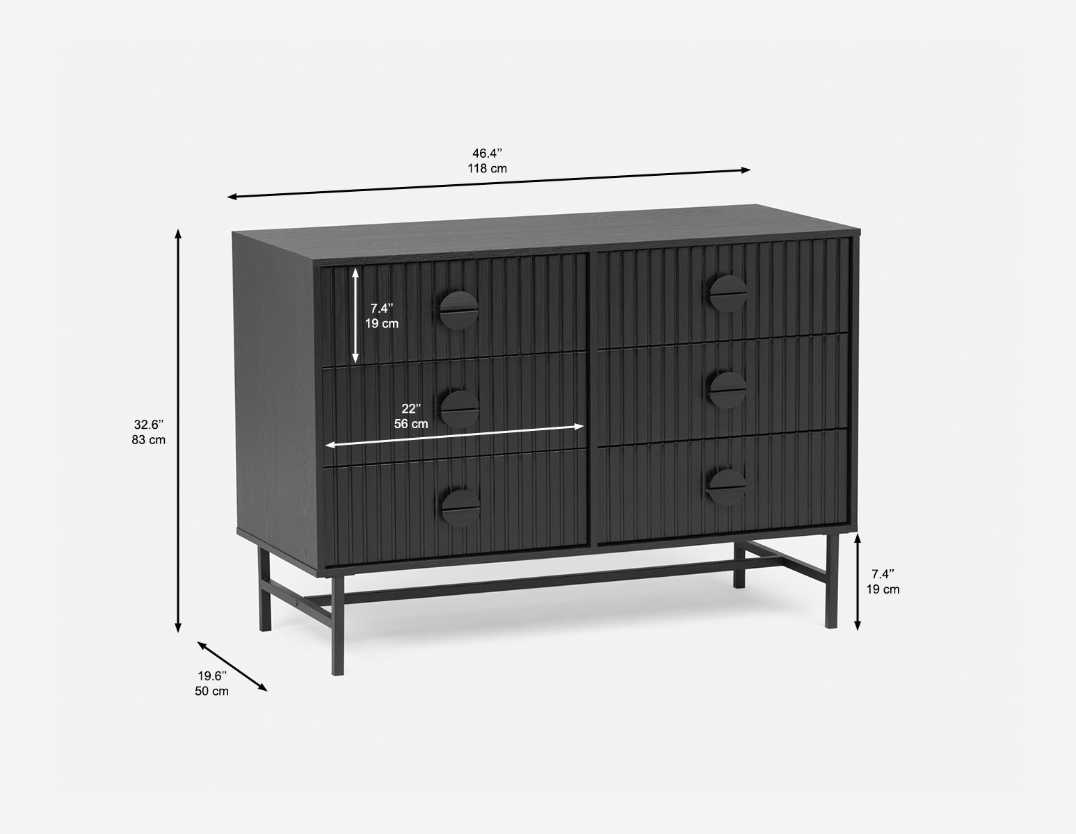 MONTANA modern 6-drawer dresser undefined