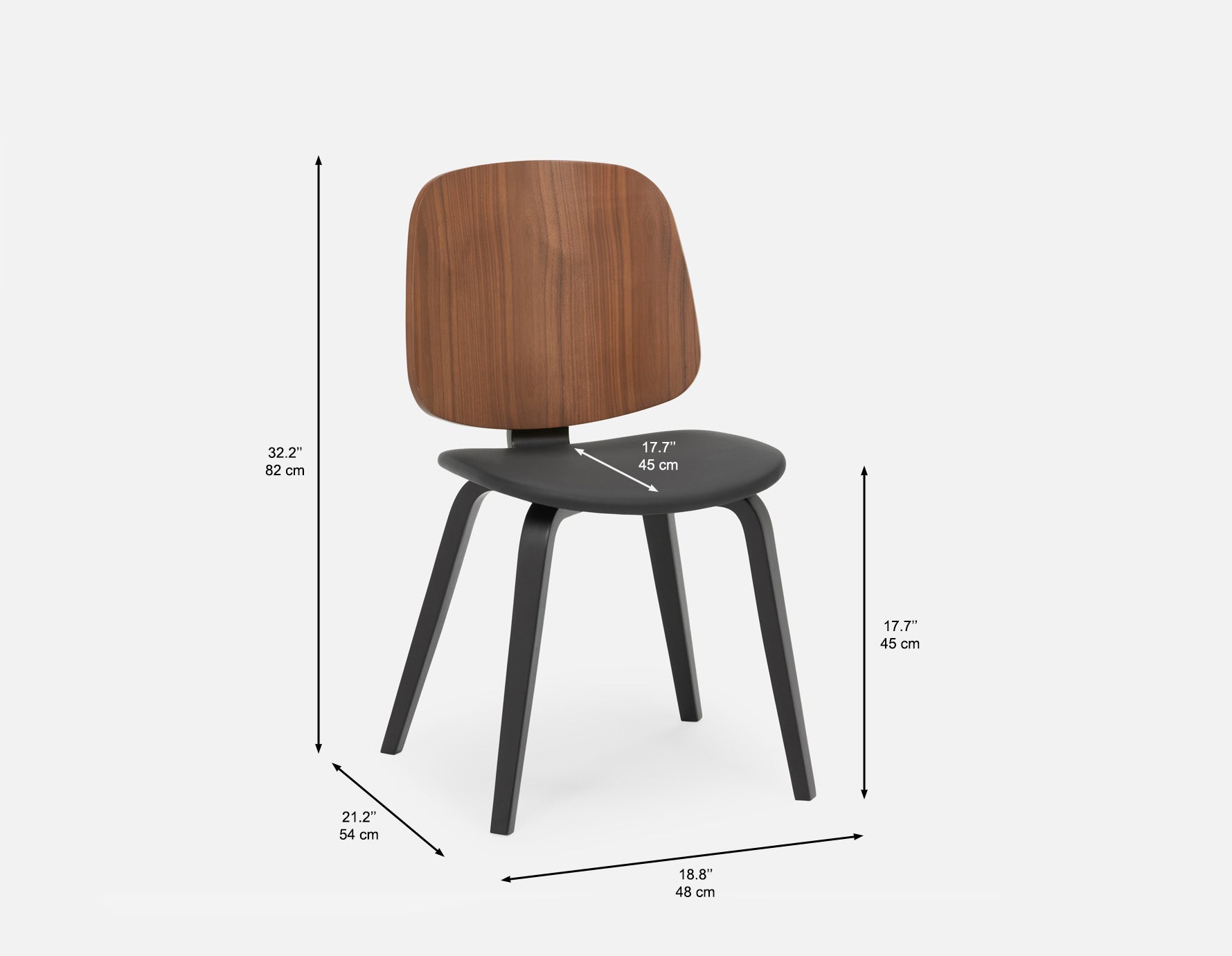 AFREEN mid century dining chair undefined