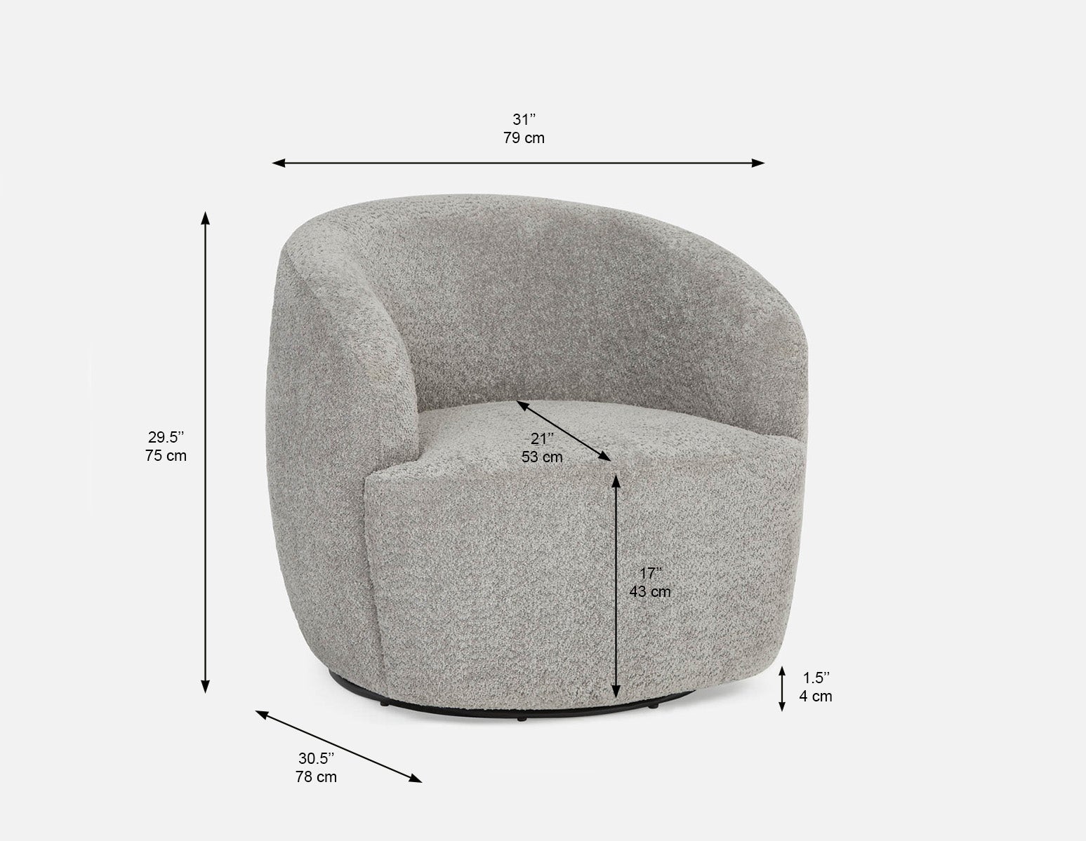 JANELLE fauteuil pivotant undefined