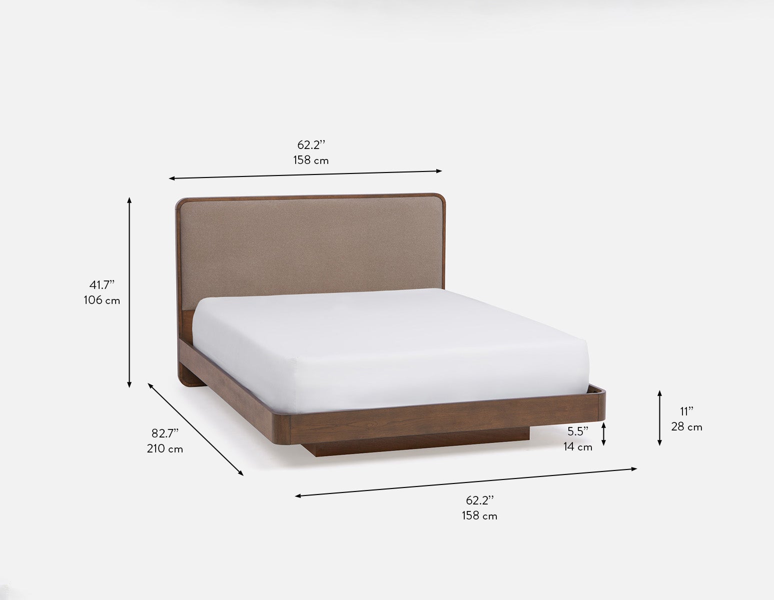 NOEMI floating queen size bed undefined
