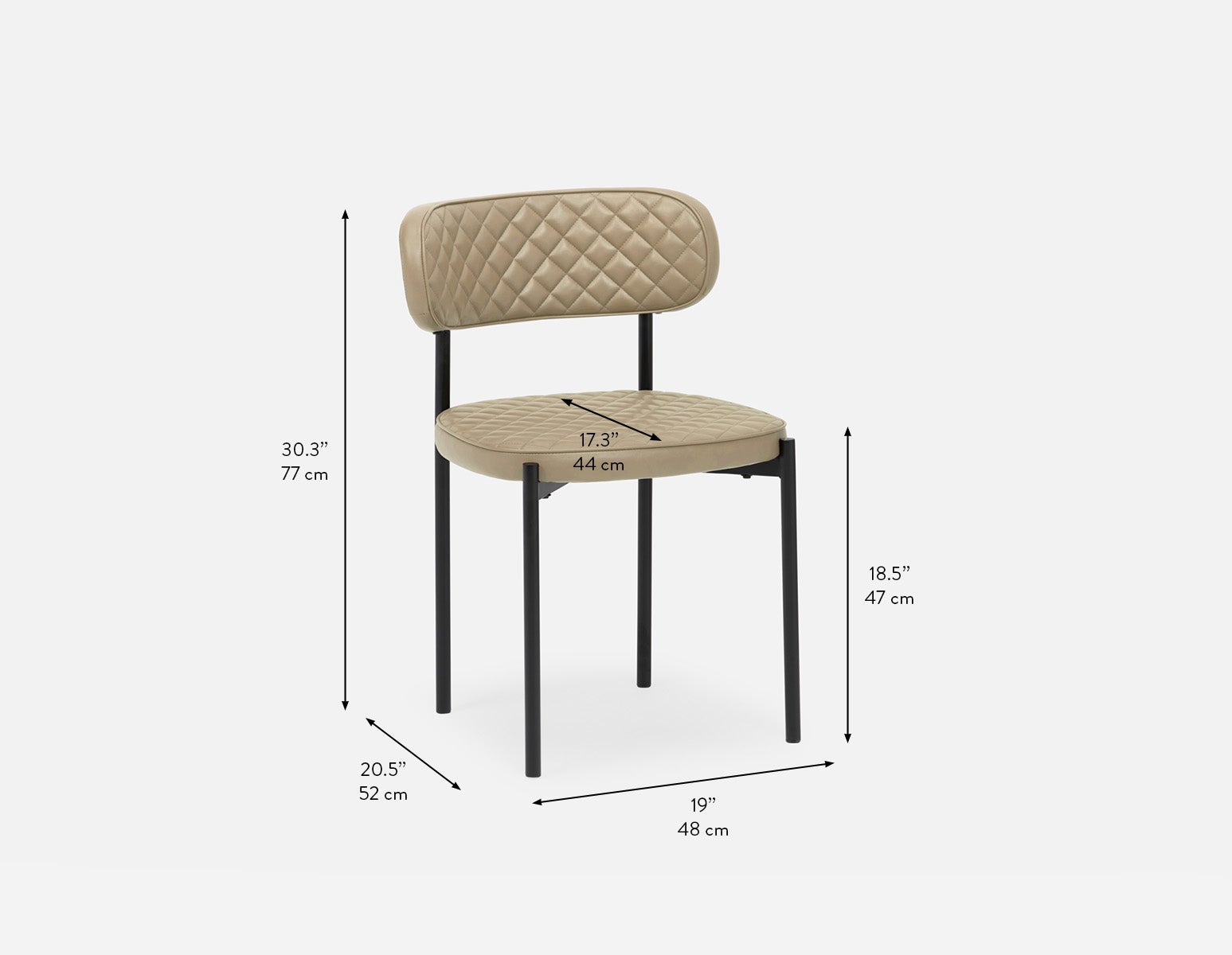 BERN mid-century modern dining chair undefined