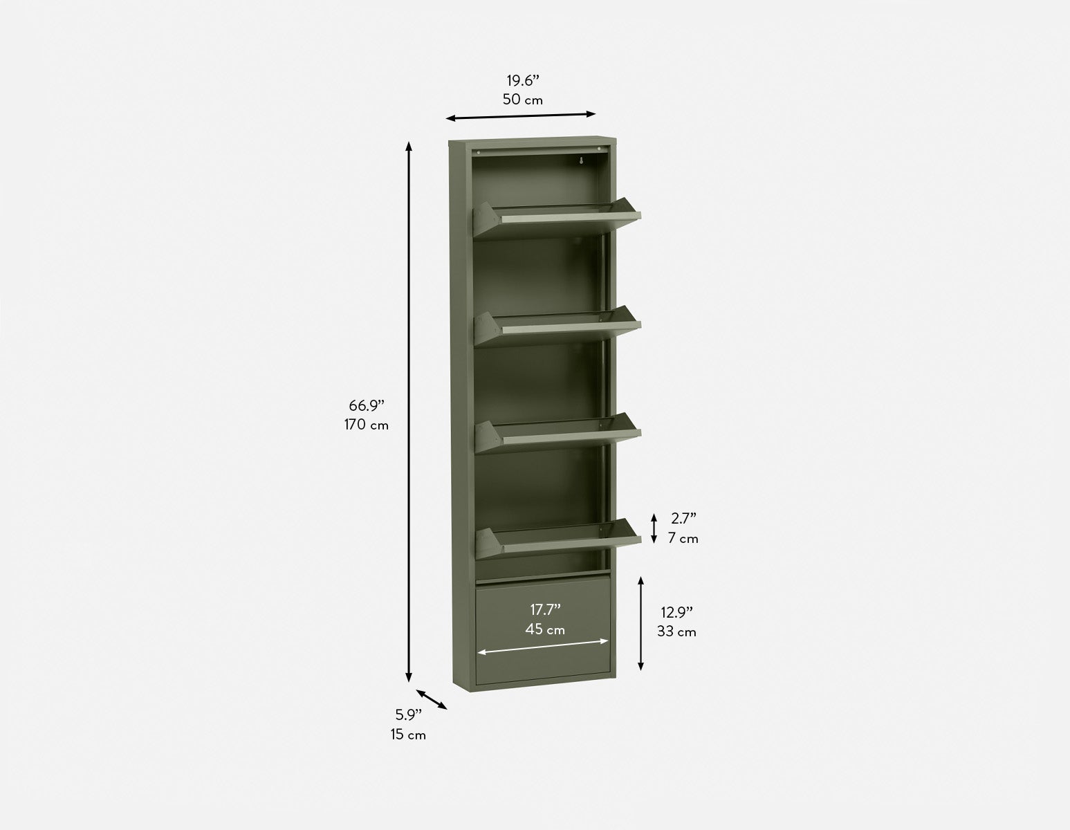 BERT modern 5-door shoe cabinet undefined