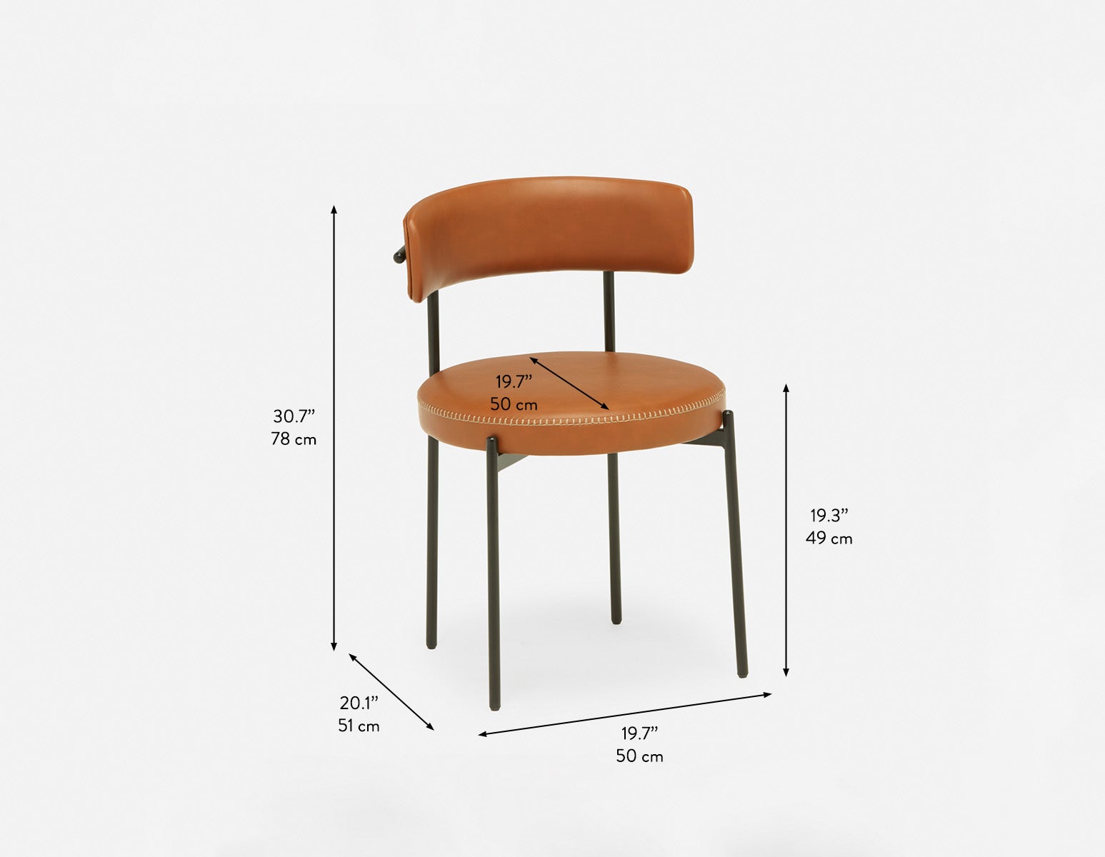KURO industrial-modern dining chair undefined